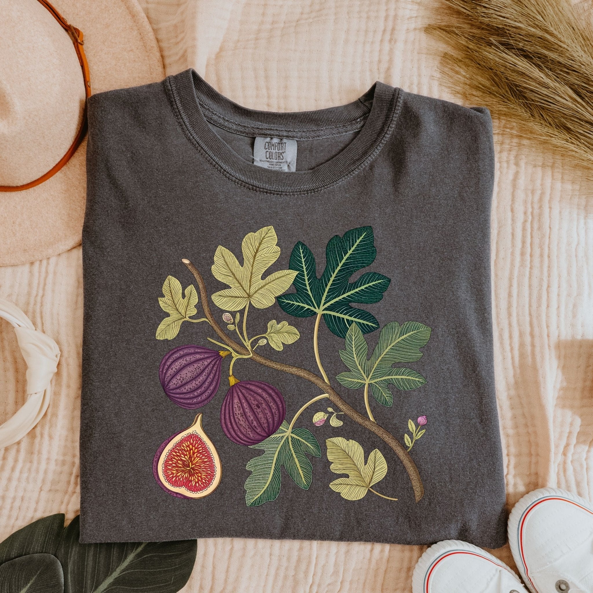 Cottagecore Fig Shirt, Botanical Fruit T-Shirt - Craig Michael Design