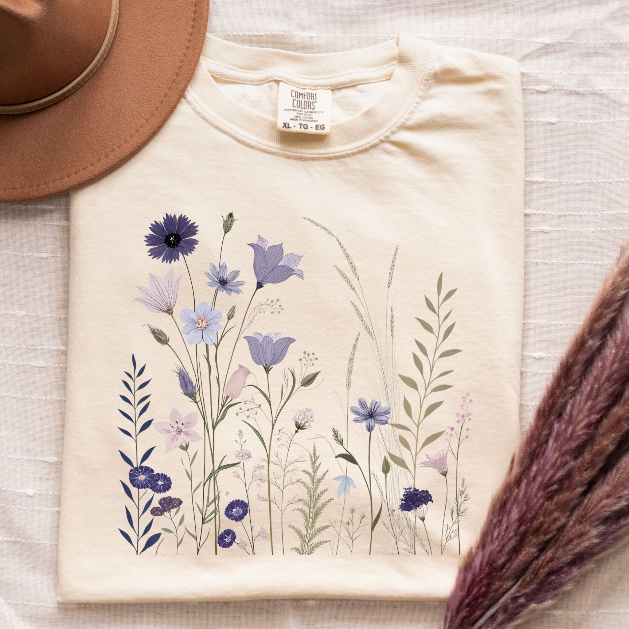 Cottagecore Wildflower T-Shirt, Botanical Floral Tee - Craig Michael Design