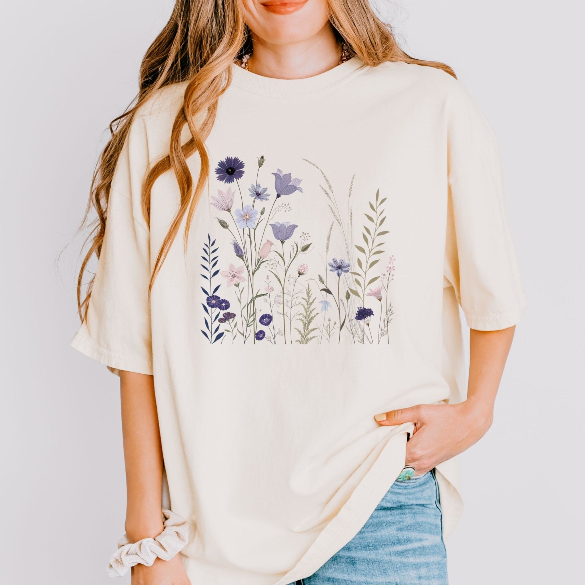 Cottagecore Wildflower T-Shirt, Botanical Floral Tee - Craig Michael Design