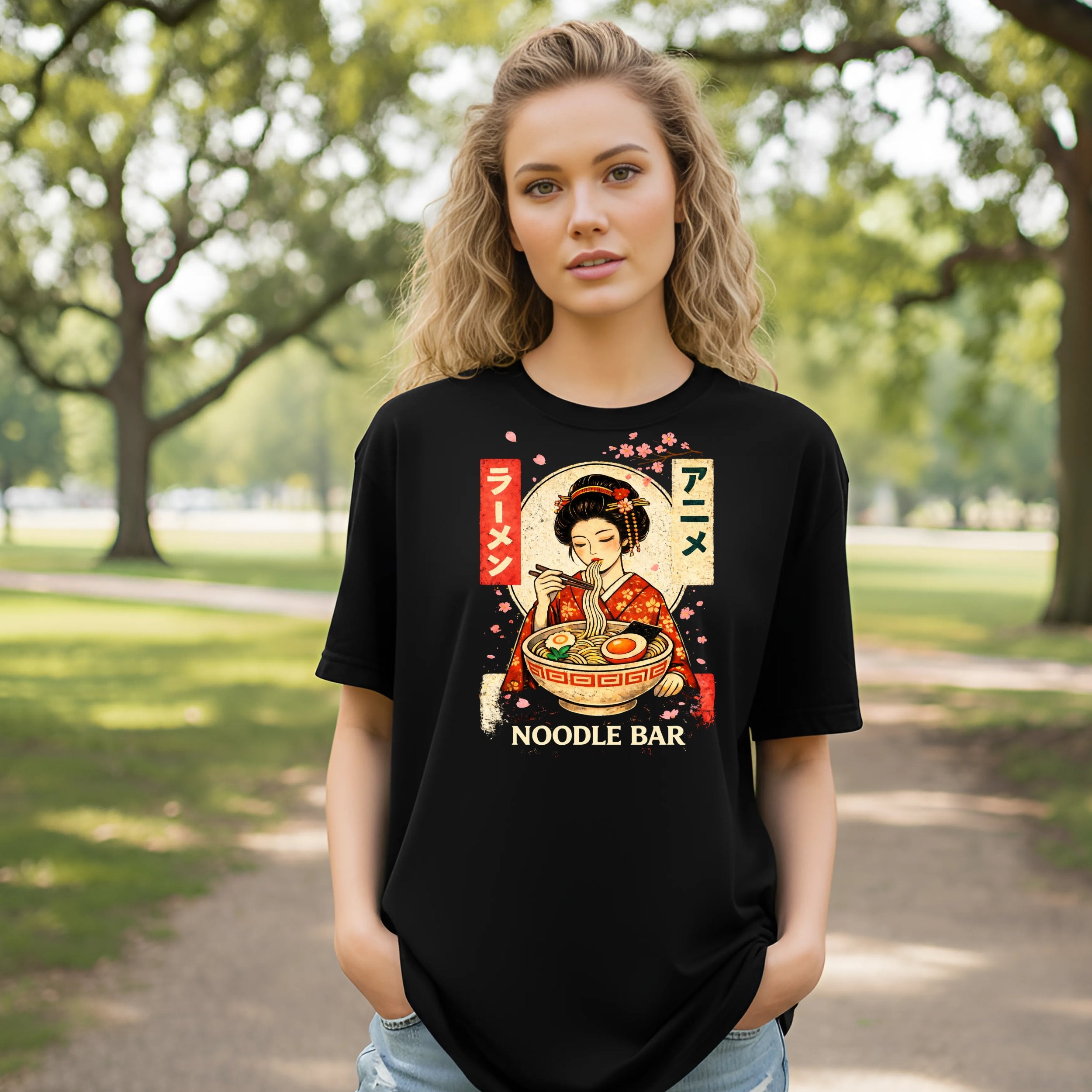 Japanese Noodle Bar Anime Art T-Shirt Graphic Design