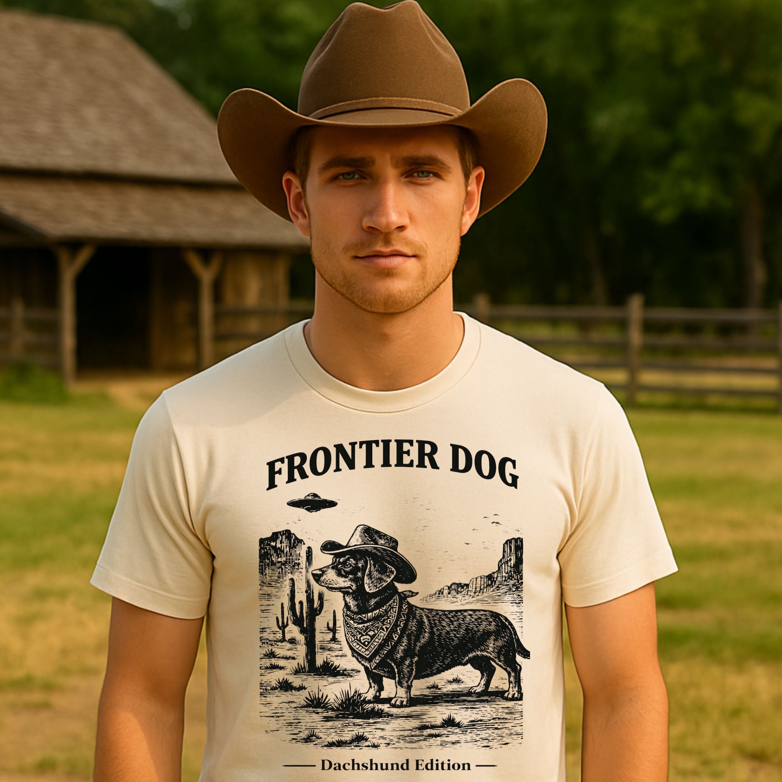Frontier Dog Dachshund Edition Graphic T-Shirt