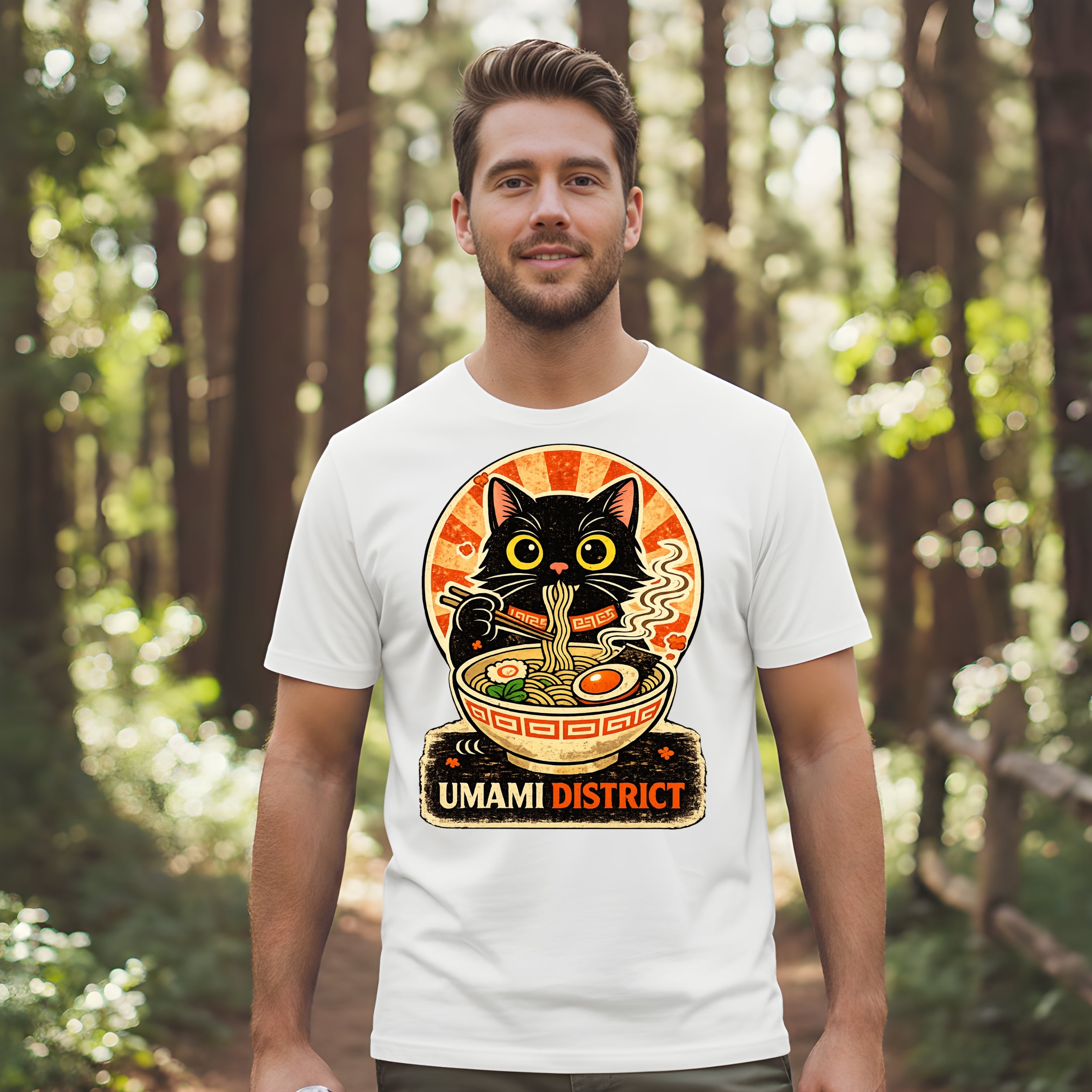 Umami District Black Cat Ramen Design Shirt