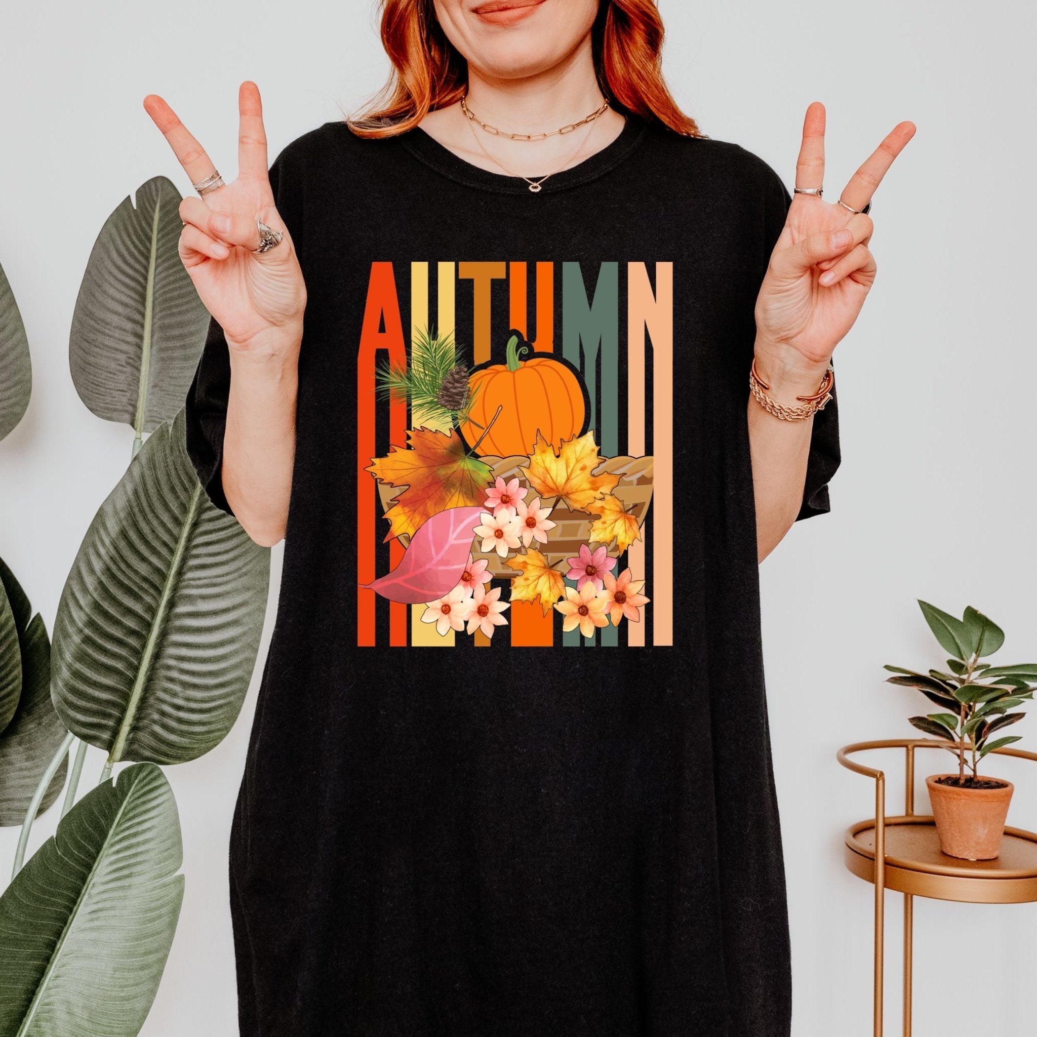 Fall Pumpkin Shirt for Women, Autumn Harvest T-Shirt, Cute Thanksgiving Tee - Craig Michael Design