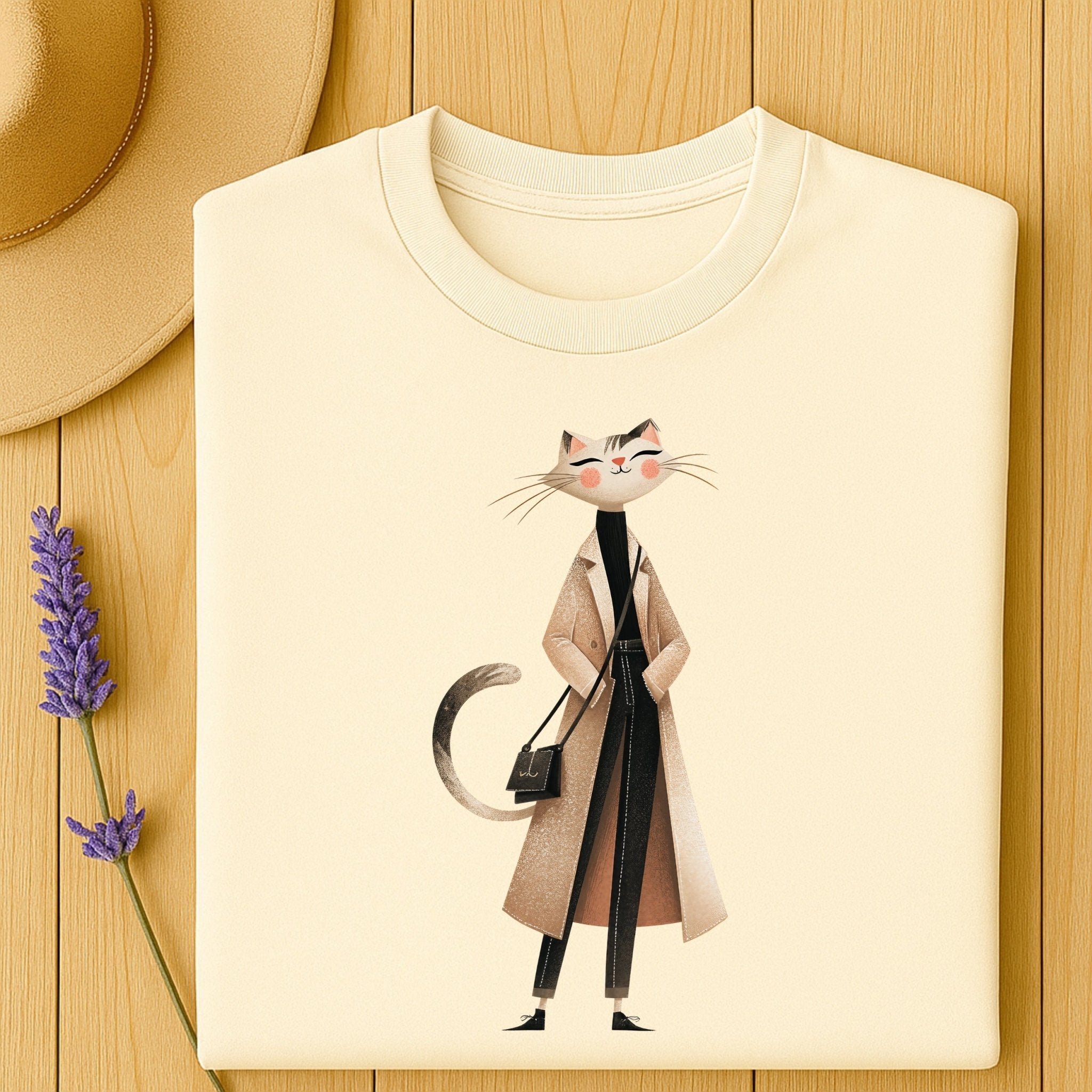 Fashion Cat Shirt, Chic Cat Lady Tee - Craig Michael Design