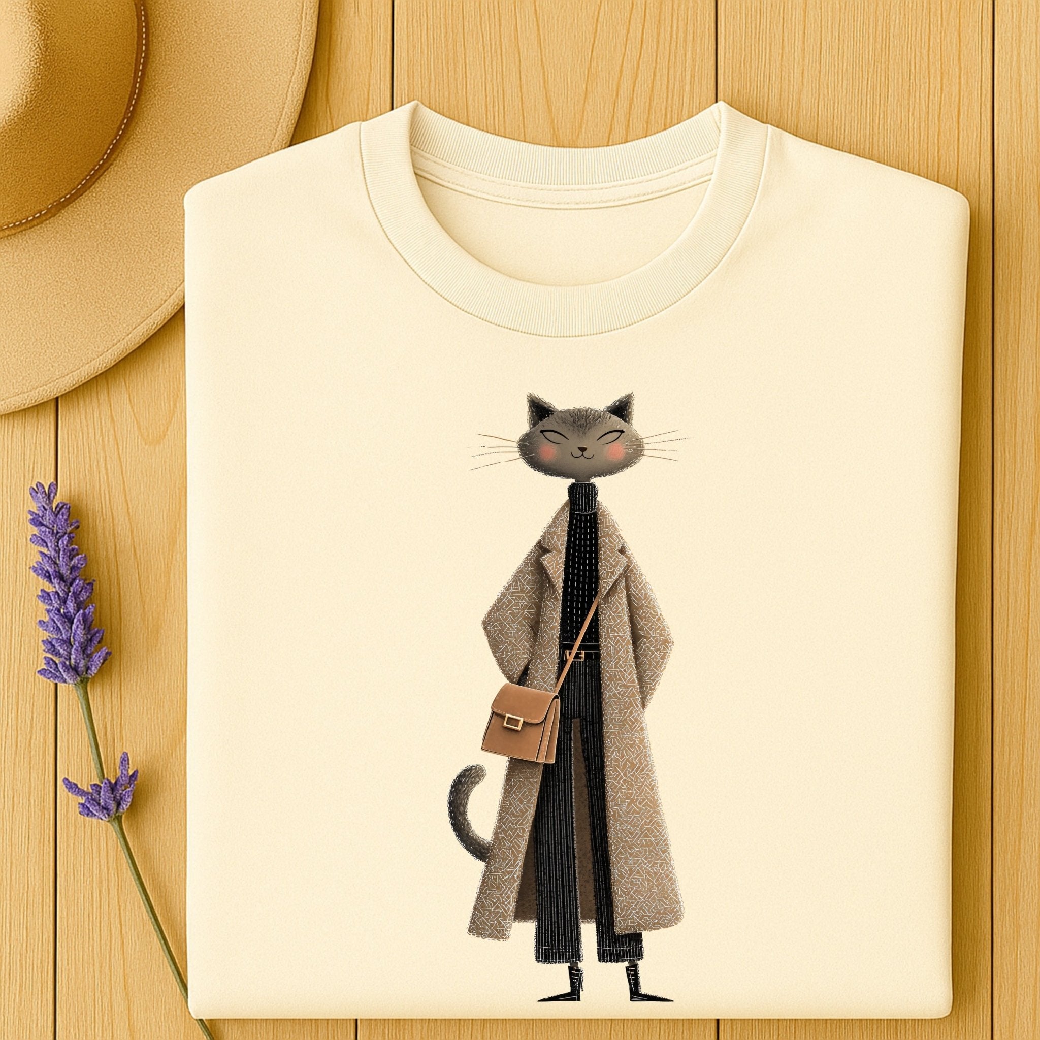 Fashion Cat Shirt, Chic Cat Lady Tee - Craig Michael Design