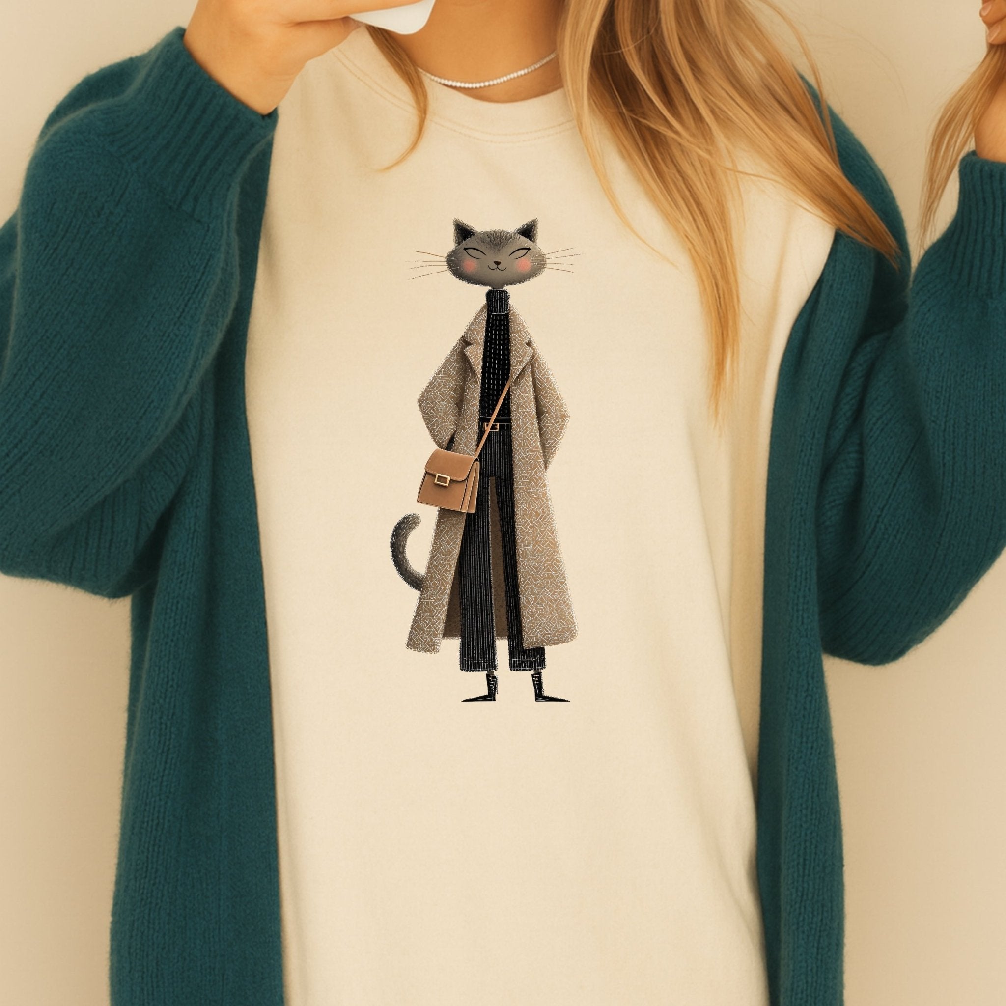 Fashion Cat Shirt, Chic Cat Lady Tee - Craig Michael Design