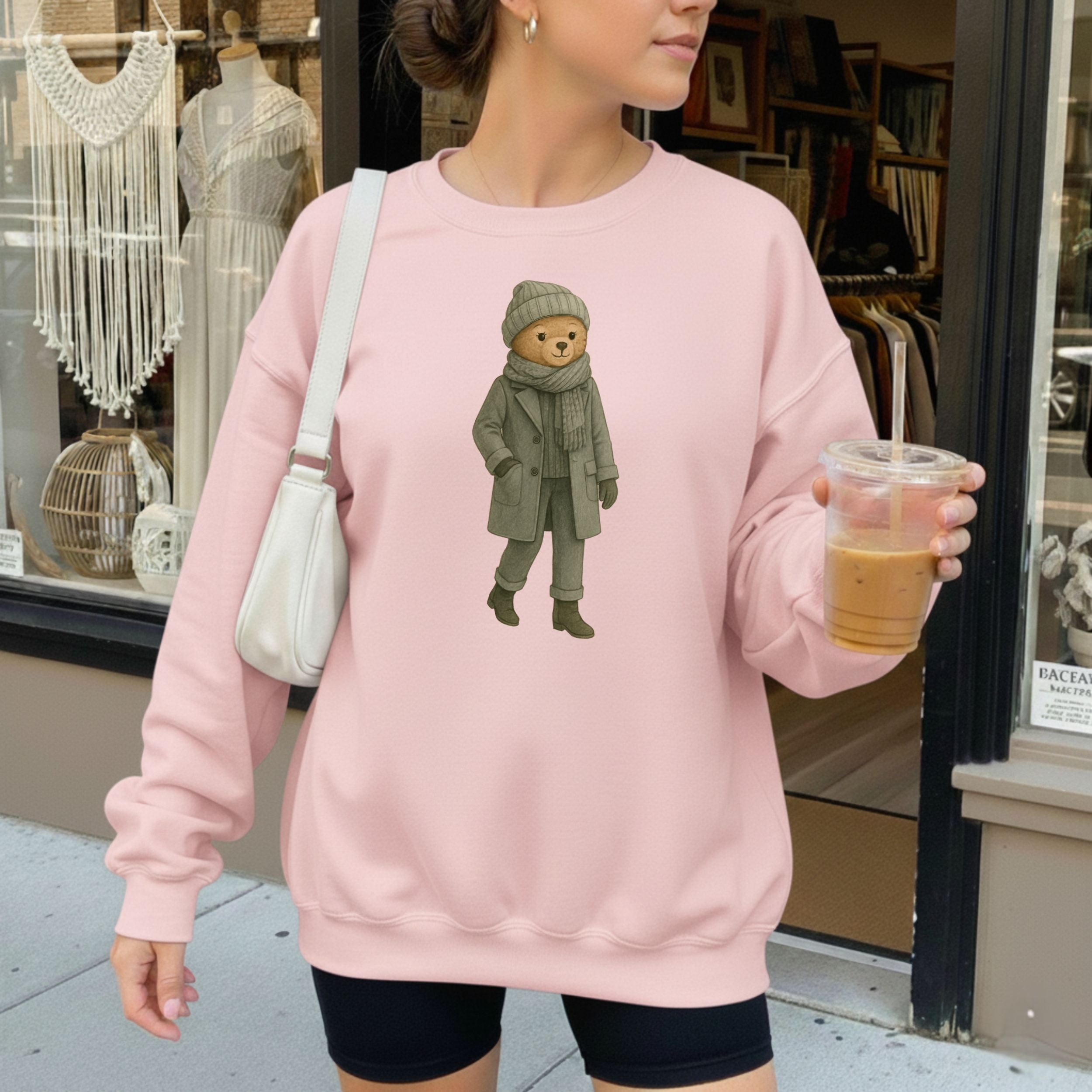 Stylish Cozy Bear Design Sweatshirt Product