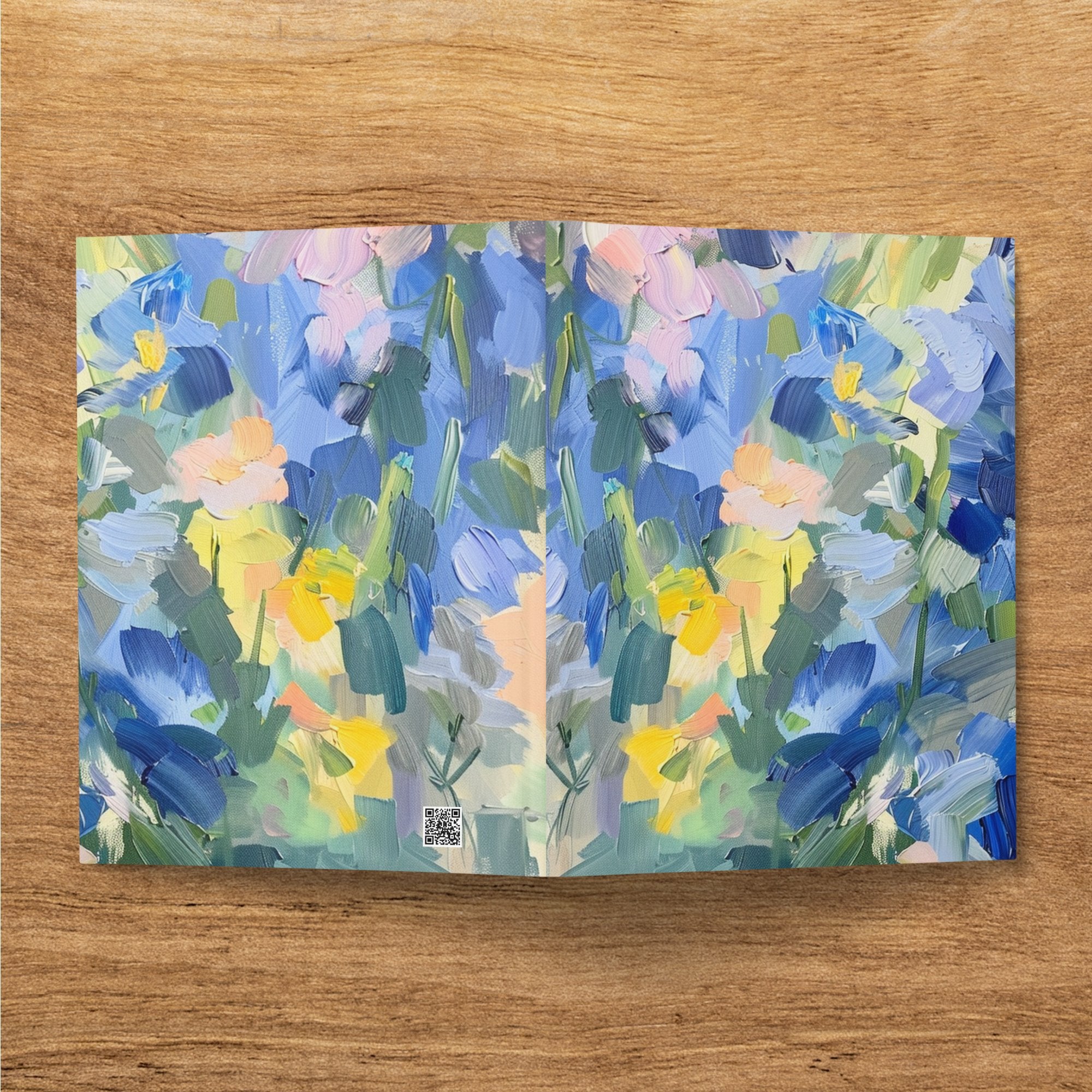 Floral Abstract Art Journal, Colorful Painting Print Notebook, Artistic Diary, Unique Gift for Artists, Sketchbook with Abstract Art - Craig Michael Design