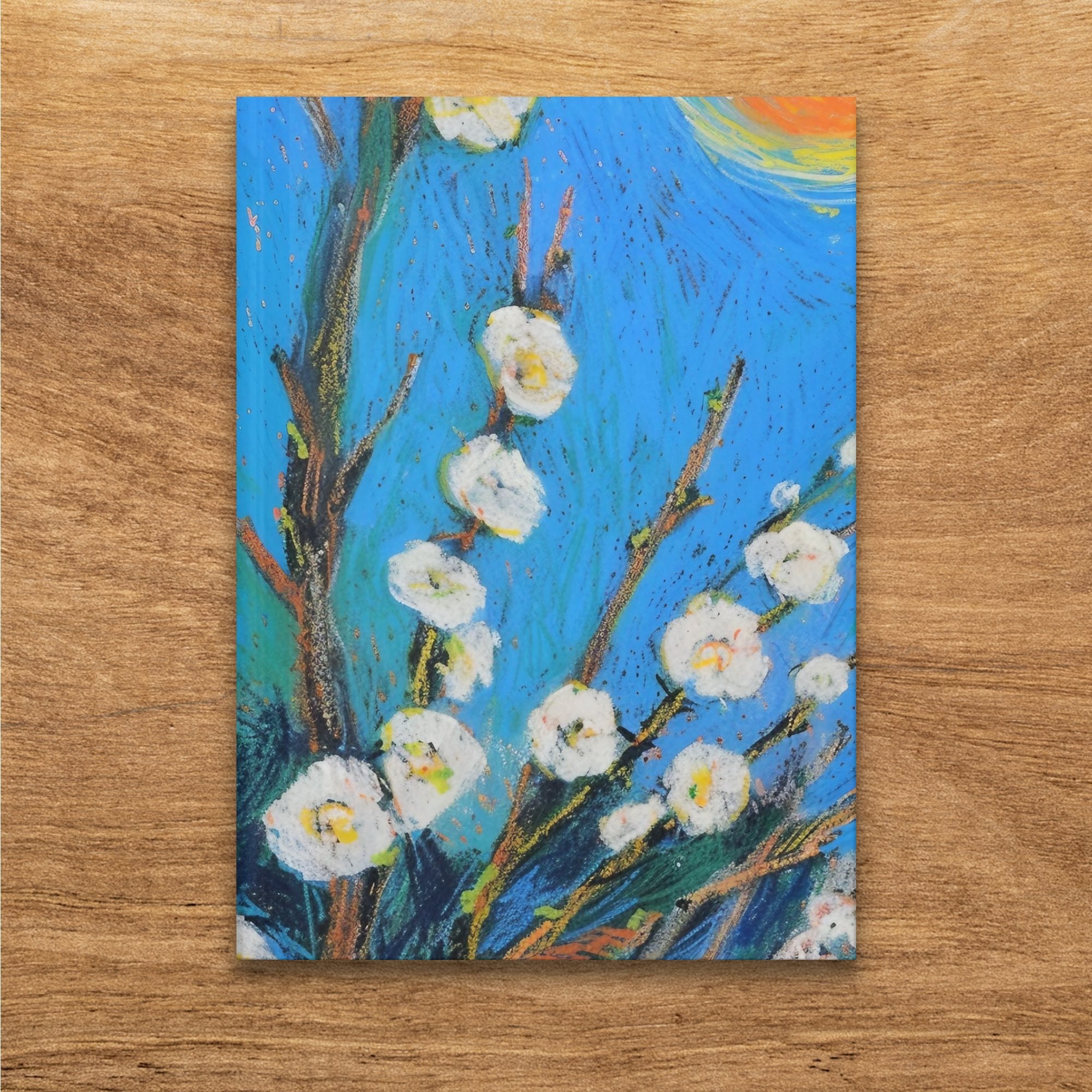 Floral Art Journal, Colorful Design, Abstract Art, Blue Floral Cover, Artist Sketchbook, Unique Gift, Handmade Journal, Art Lover Gift - Craig Michael Design