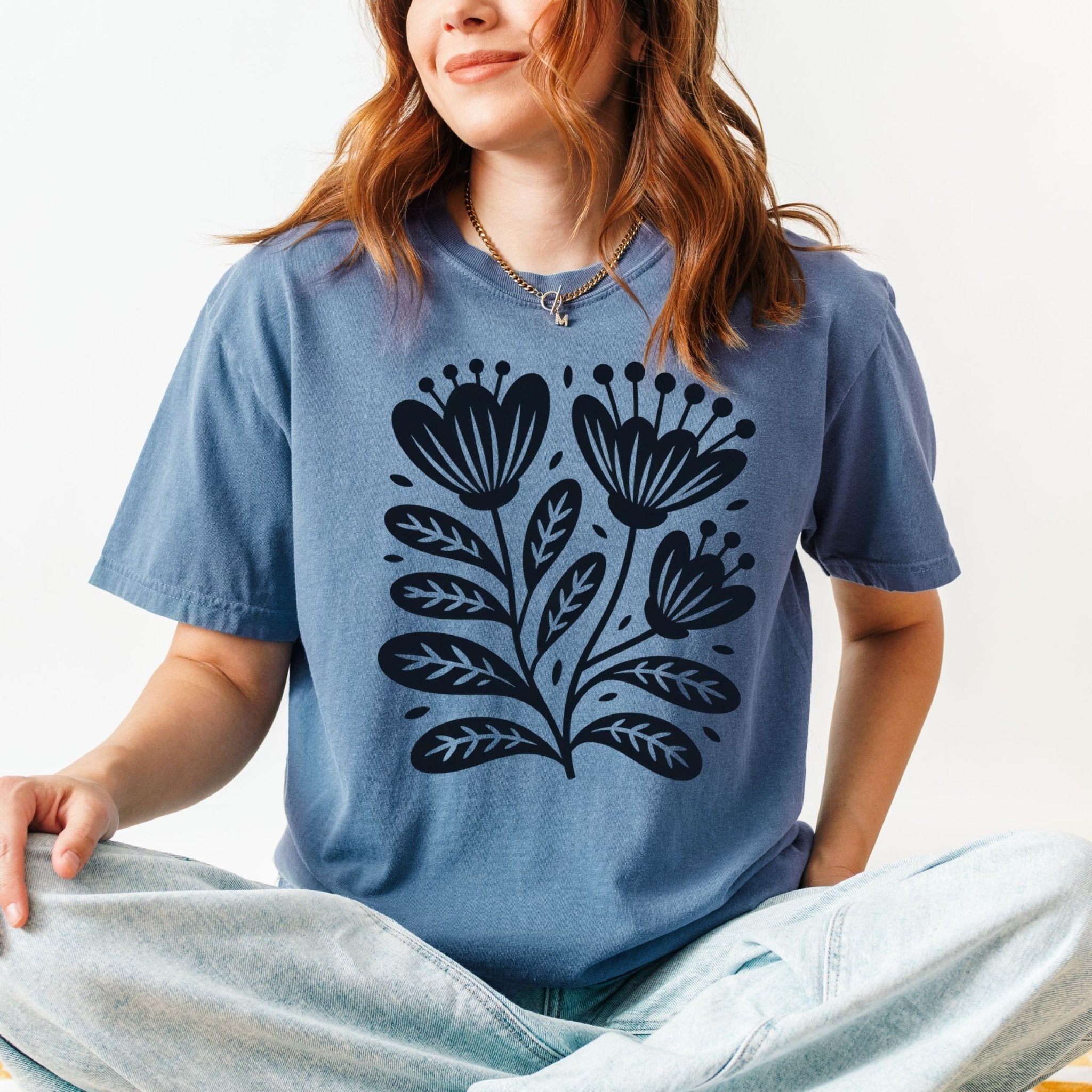 Folk Art Flower T-Shirt – Comfort Colors® - Craig Michael Design