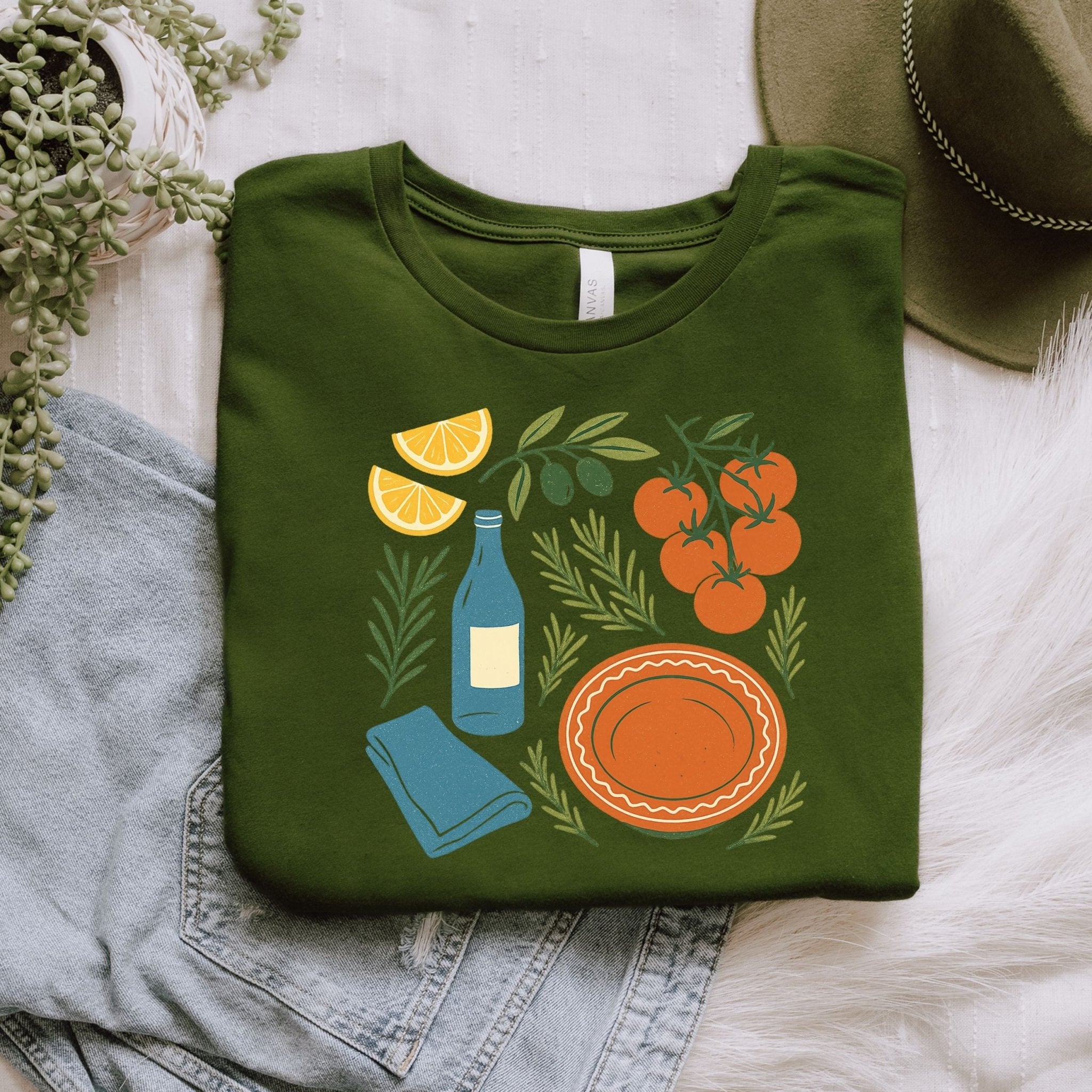Fresh Ingredients T-Shirt, Rustic Kitchen Tee - Craig Michael Design