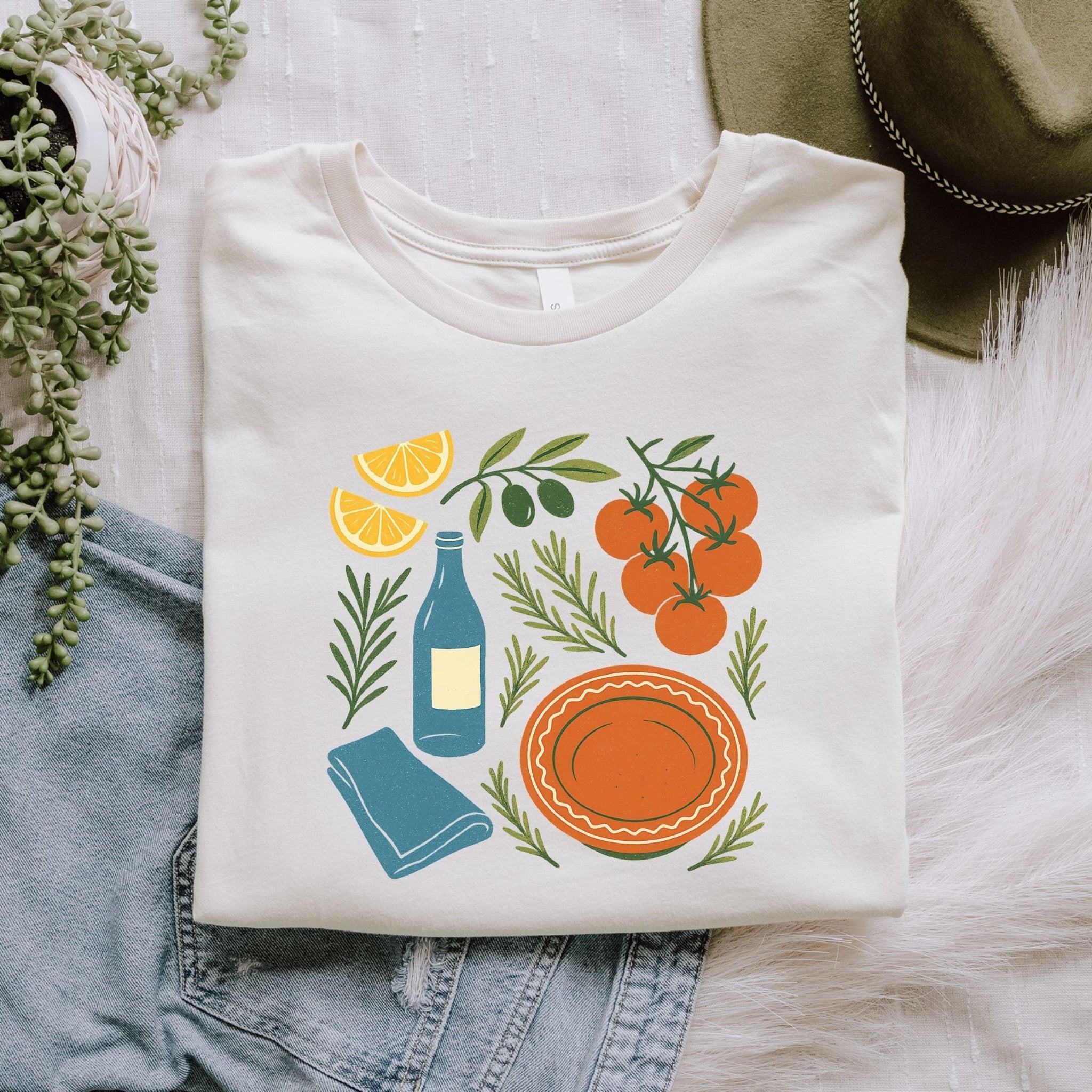 Fresh Ingredients T-Shirt, Rustic Kitchen Tee - Craig Michael Design