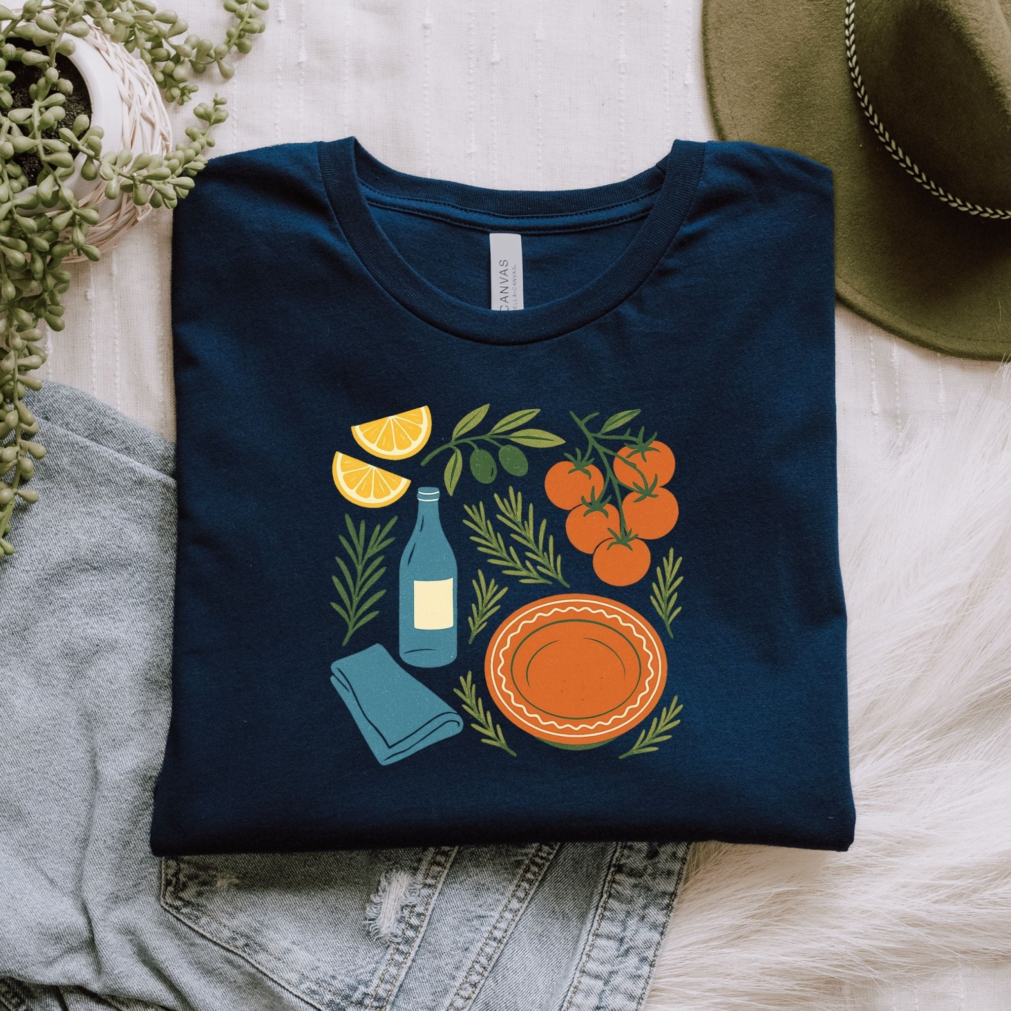 Fresh Ingredients T-Shirt, Rustic Kitchen Tee - Craig Michael Design