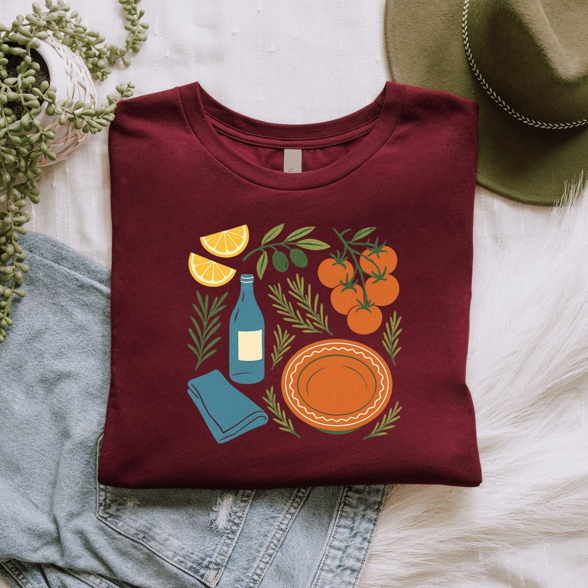 Fresh Ingredients T-Shirt, Rustic Kitchen Tee - Craig Michael Design