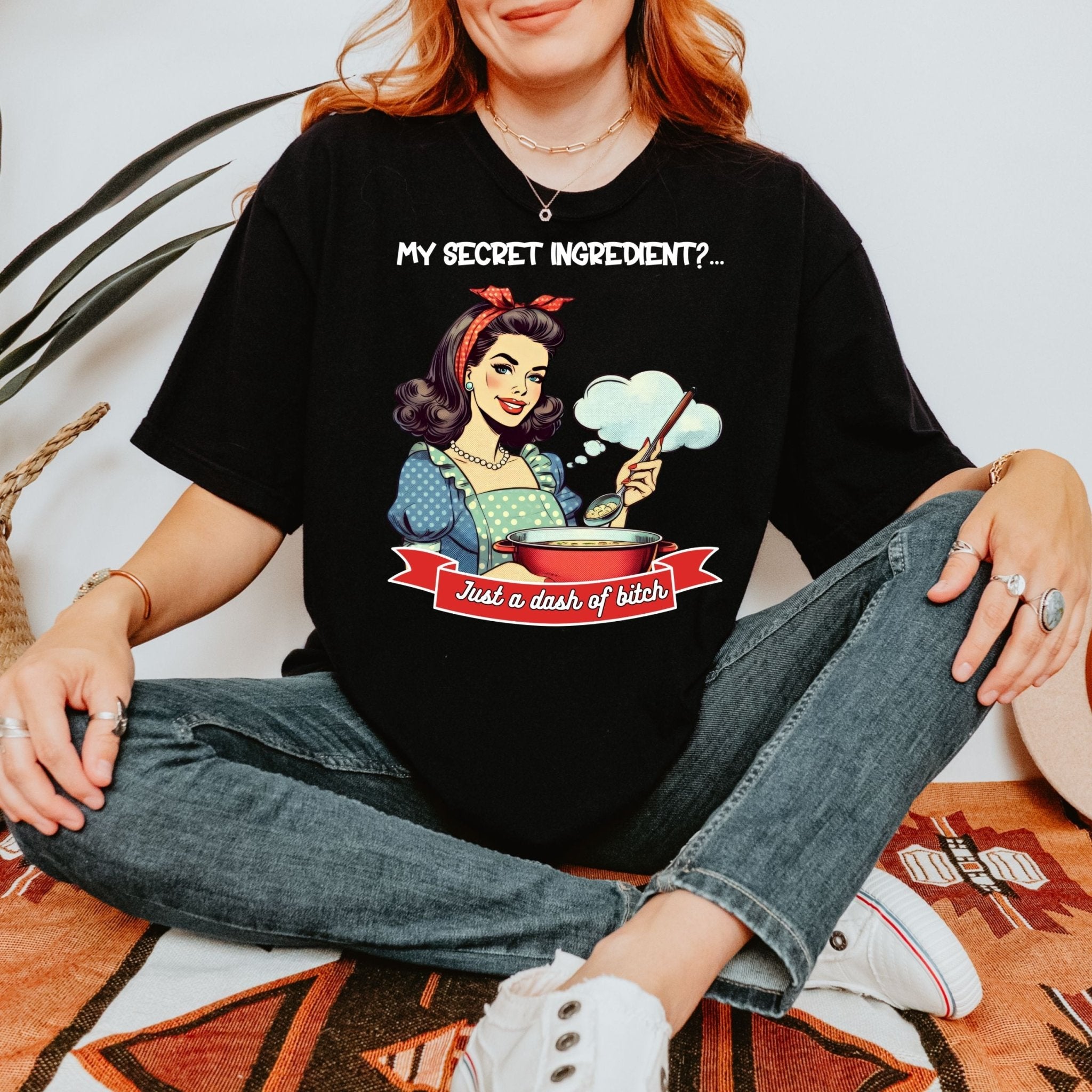 Funny 1950s Cooking T-Shirt, Retro Pin - Up Style Women’s Tee - Craig Michael Design