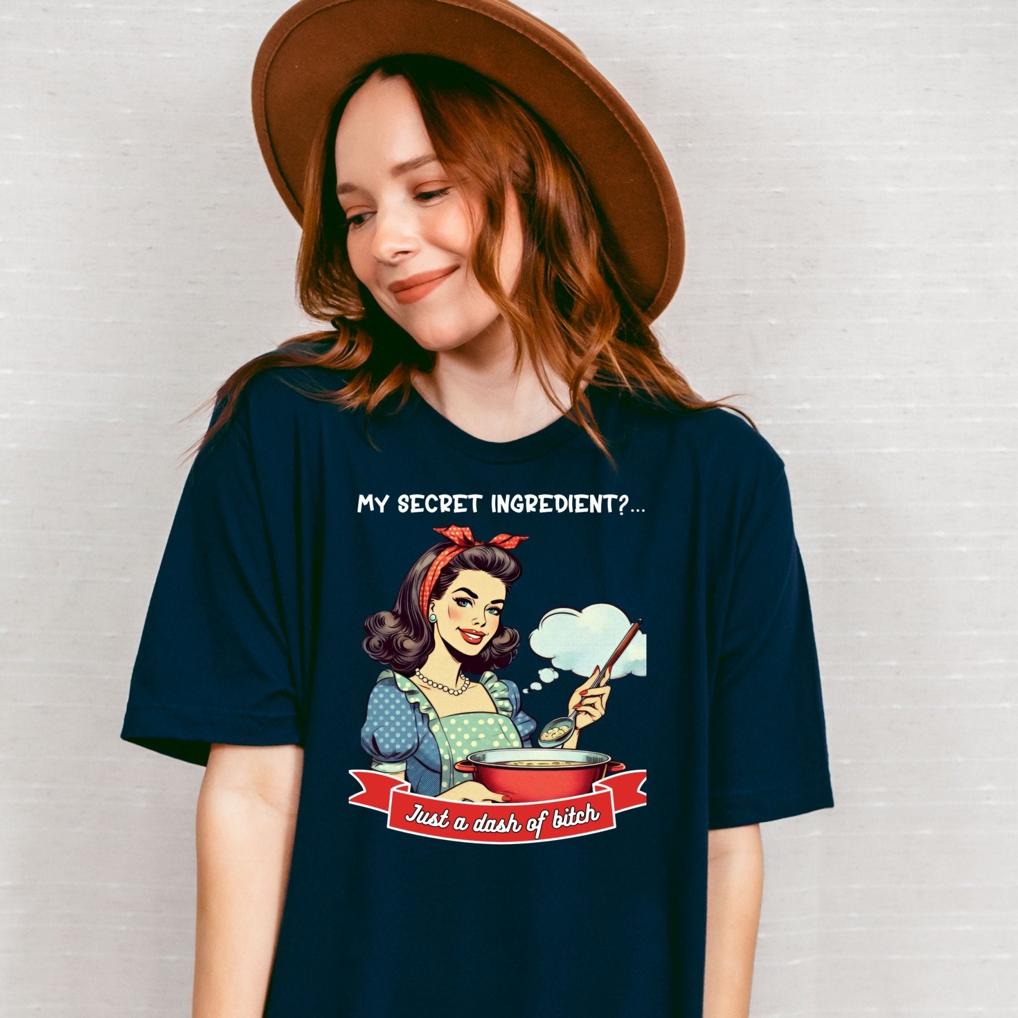 Funny 1950s Cooking T-Shirt, Retro Pin - Up Style Women’s Tee - Craig Michael Design