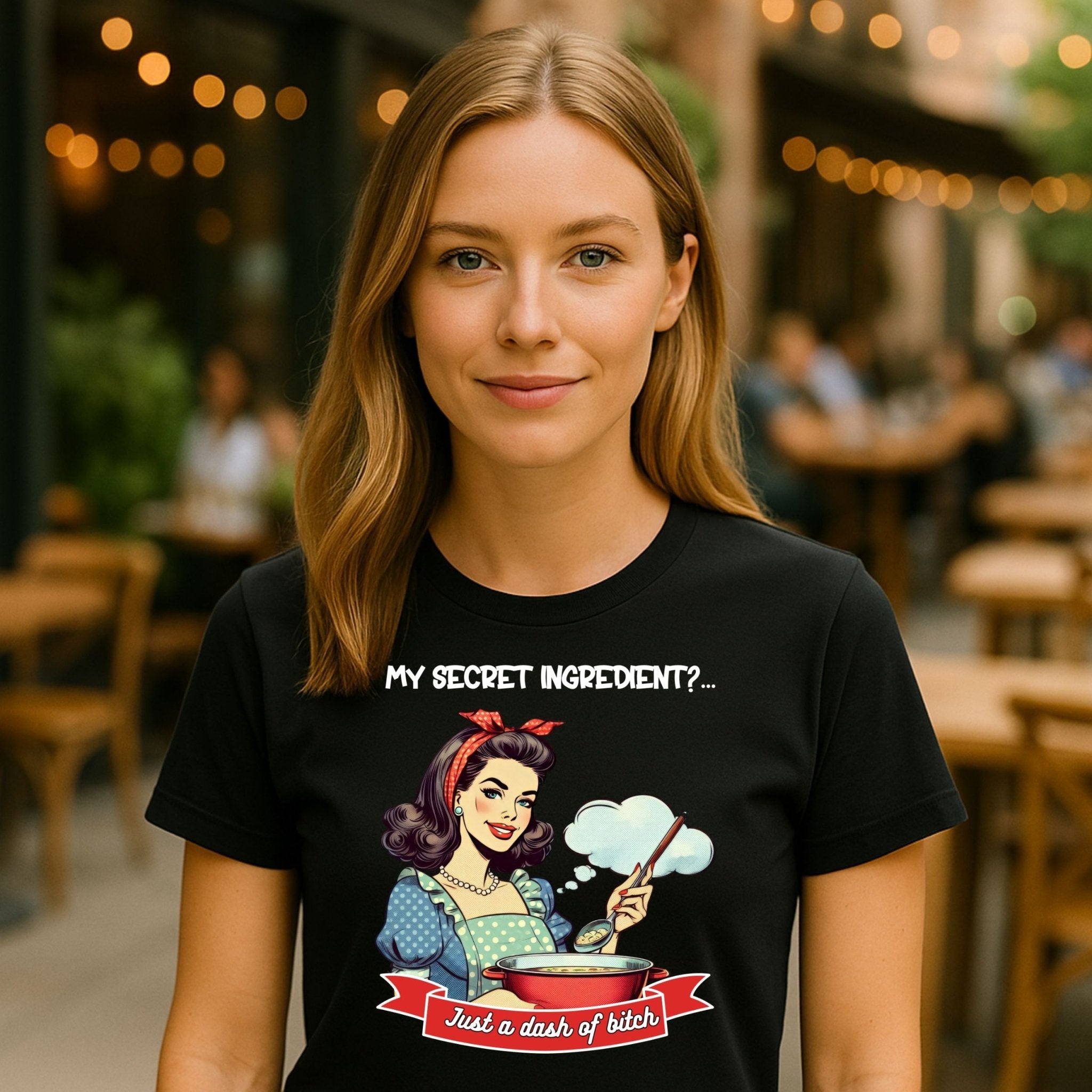 Funny 1950s Cooking T-Shirt, Retro Pin - Up Style Women’s Tee - Craig Michael Design