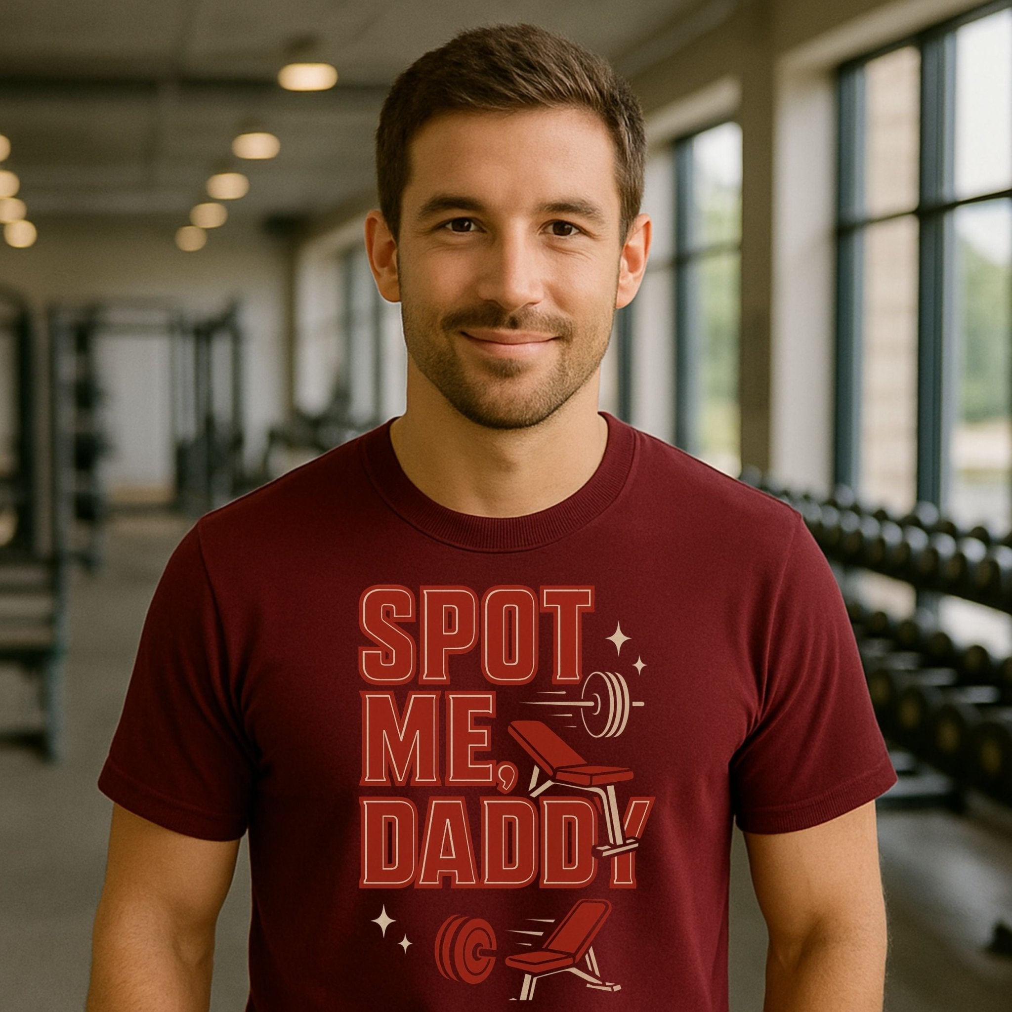Funny Gay Gym Shirt for Men, Spot Me Daddy T-Shirt, LGBTQ Workout Tee - Craig Michael Design