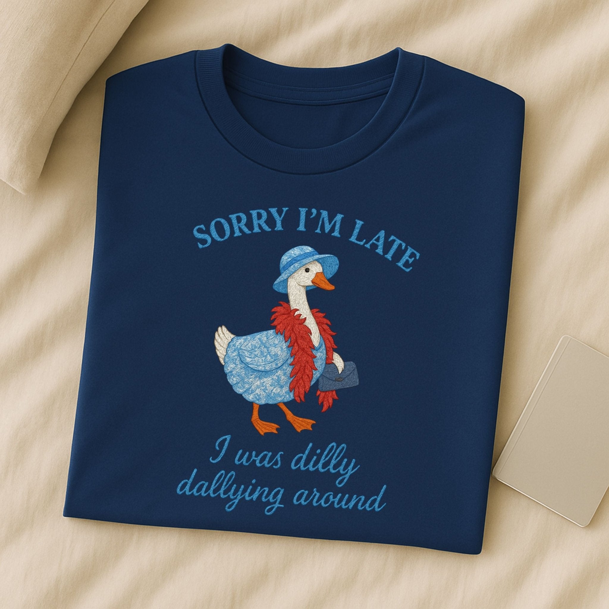 Funny Goose T-Shirt, Silly Gift for Her Dilly Dallying Vintage - Style Top - Craig Michael Design