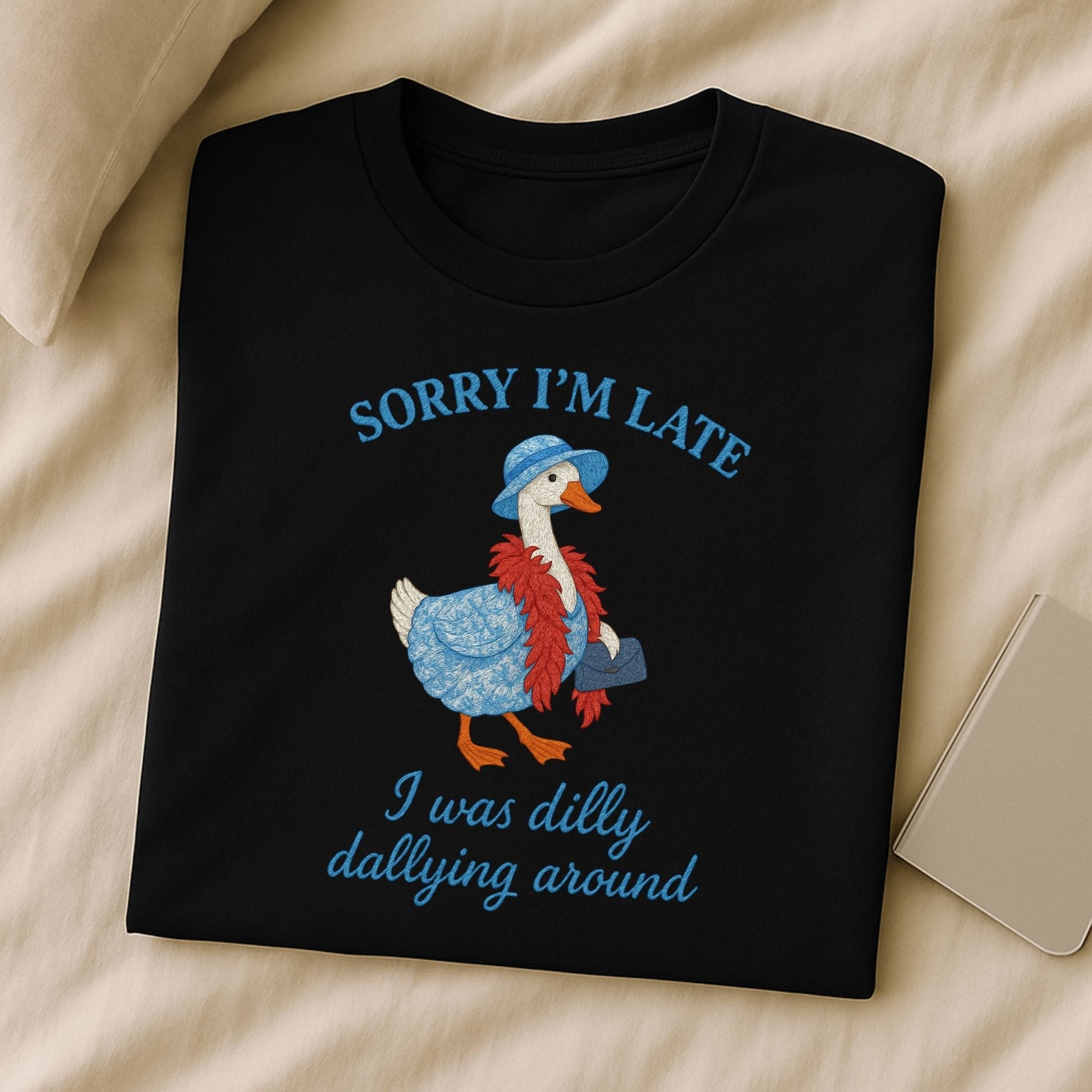 Funny Goose T-Shirt, Silly Gift for Her Dilly Dallying Vintage - Style Top - Craig Michael Design
