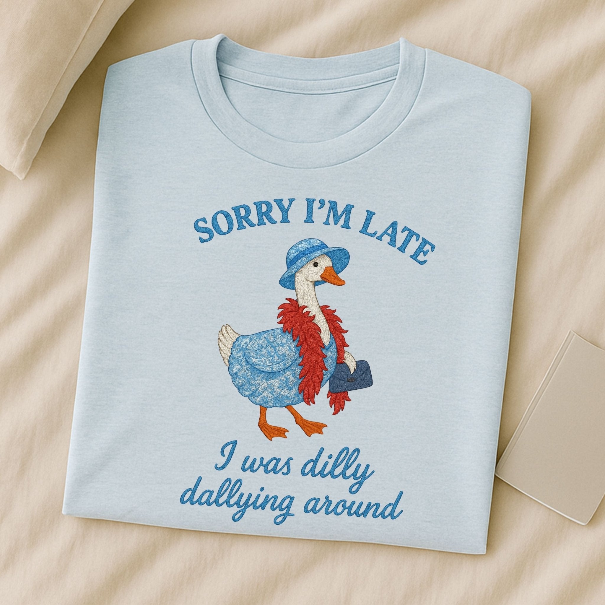Funny Goose T-Shirt, Silly Gift for Her Dilly Dallying Vintage - Style Top - Craig Michael Design
