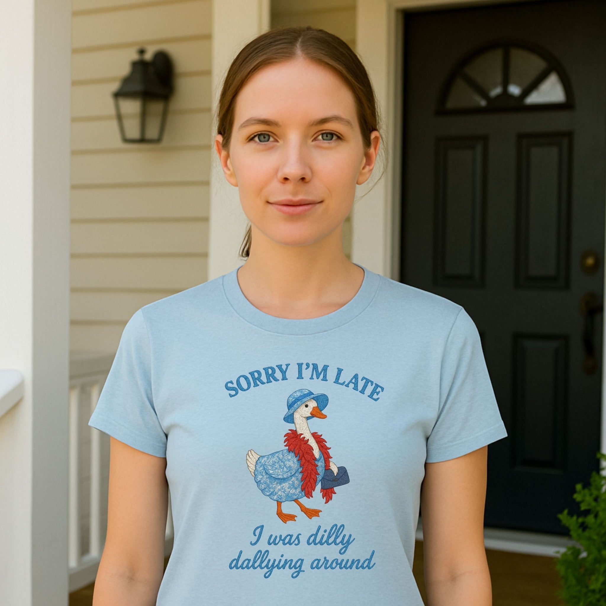 Funny Goose T-Shirt, Silly Gift for Her Dilly Dallying Vintage - Style Top - Craig Michael Design