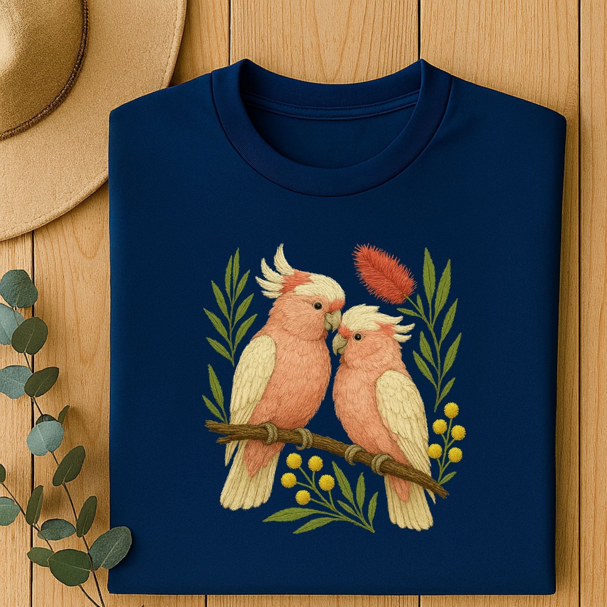 Galah T-Shirt – Style 2 – Australian Native Bird Collection - Craig Michael Design