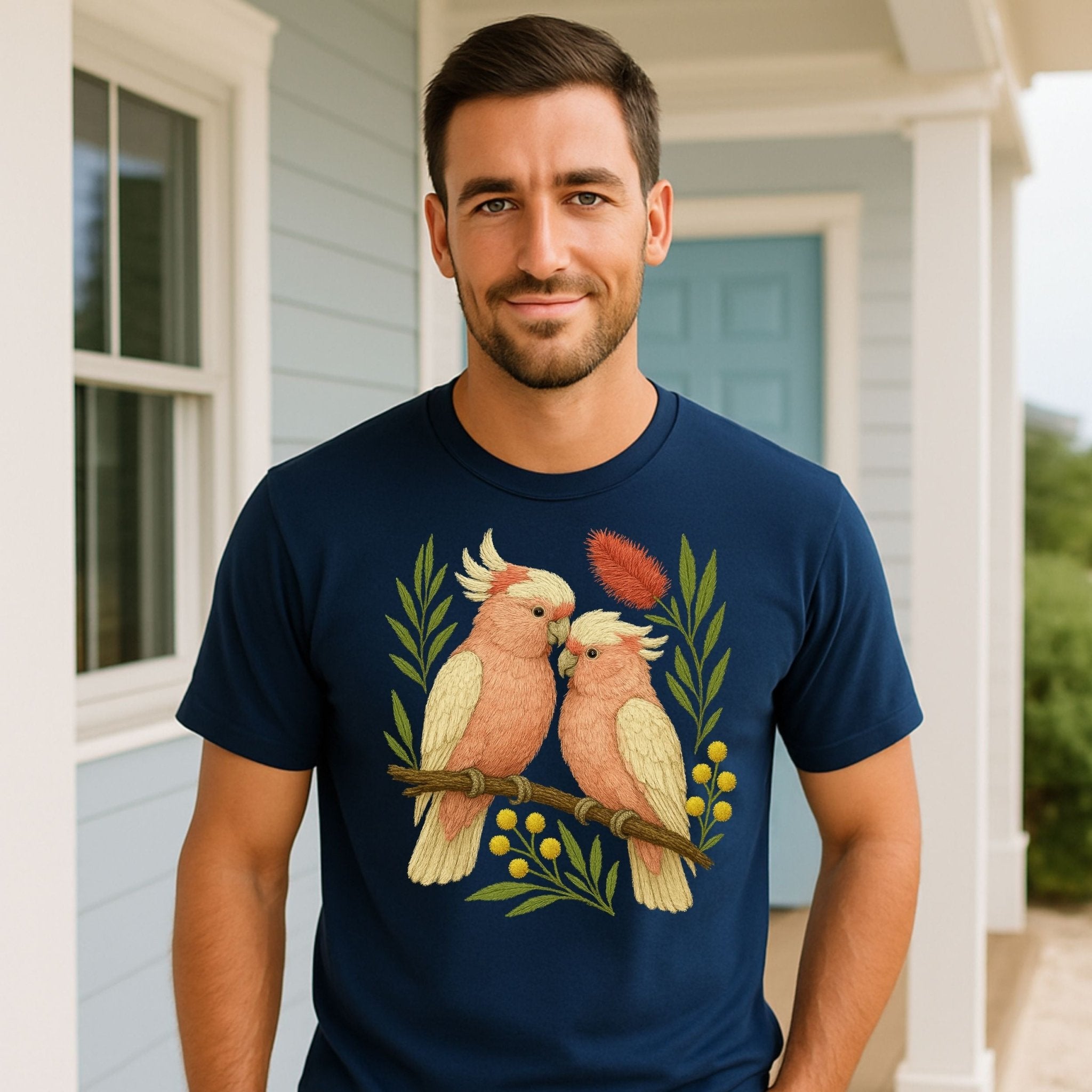 Galah T-Shirt – Style 2 – Australian Native Bird Collection - Craig Michael Design