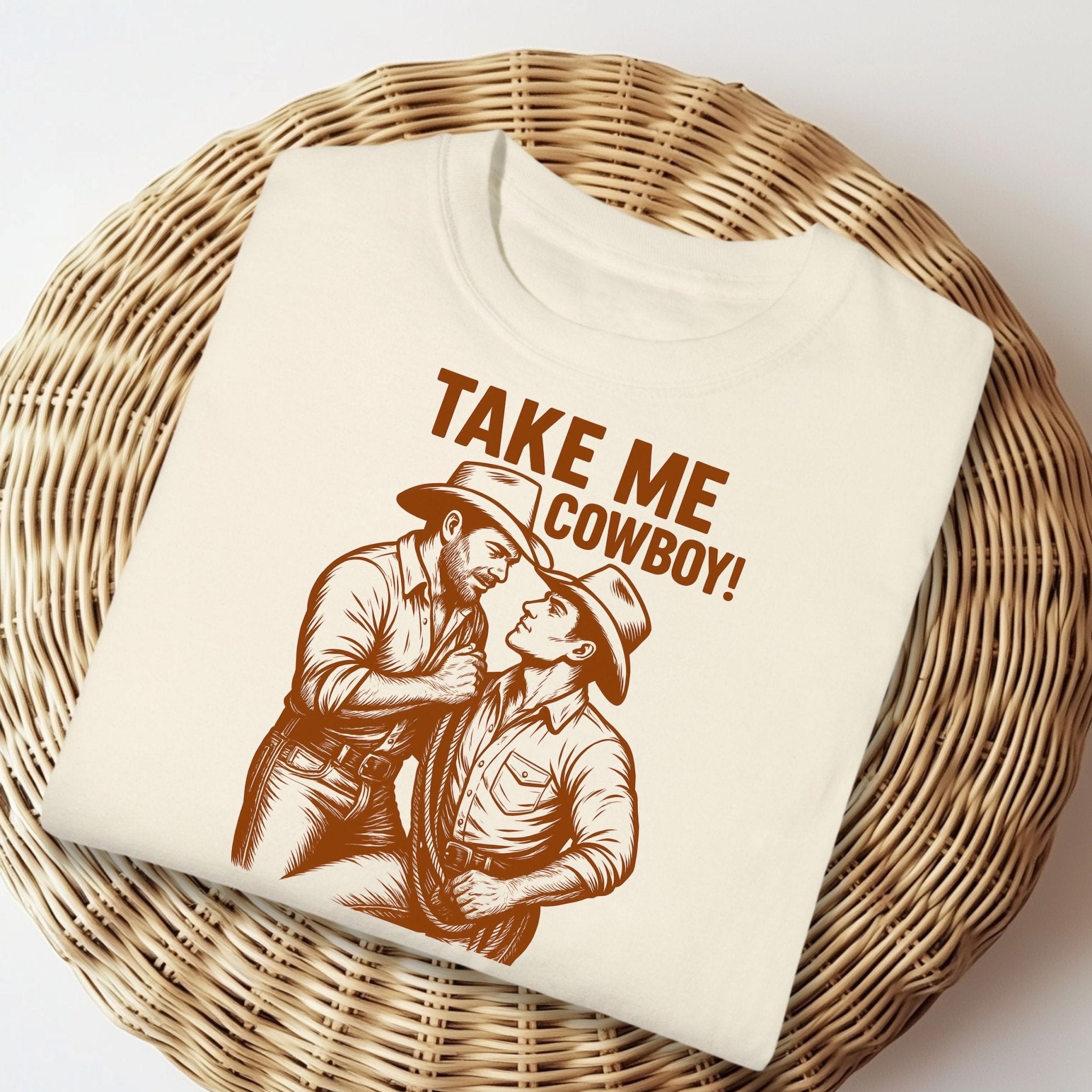 Gay Cowboy Shirt, Sexy Mlm Country Tee 'Take Me Cowboy' - Craig Michael Design