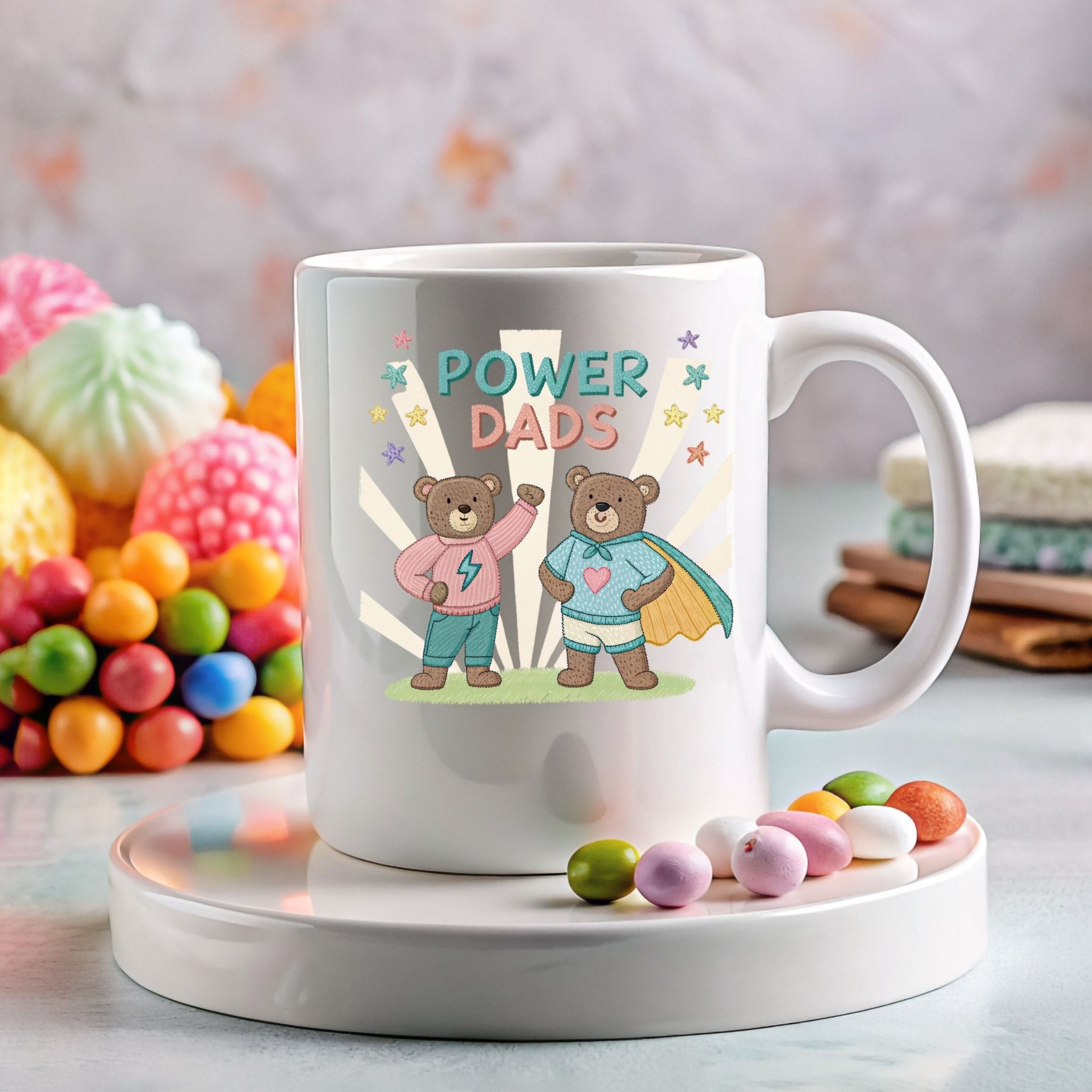 Gay Fathers Day Mug, Power Dads 11 oz Ceramic Mug - Craig Michael Design