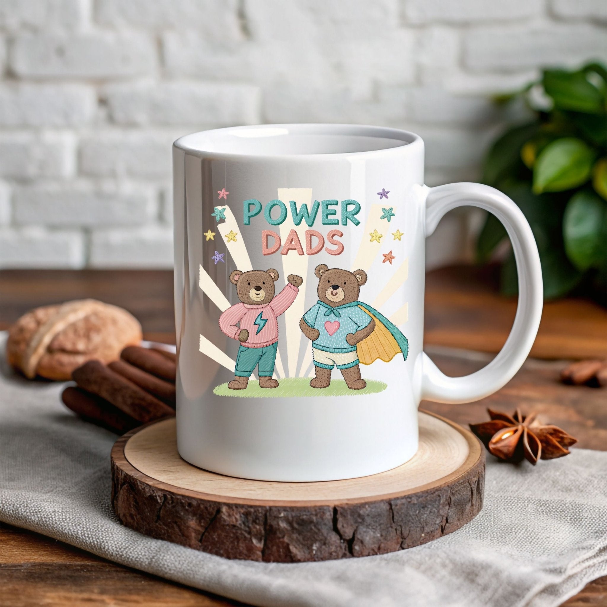 Gay Fathers Day Mug, Power Dads 11 oz Ceramic Mug - Craig Michael Design