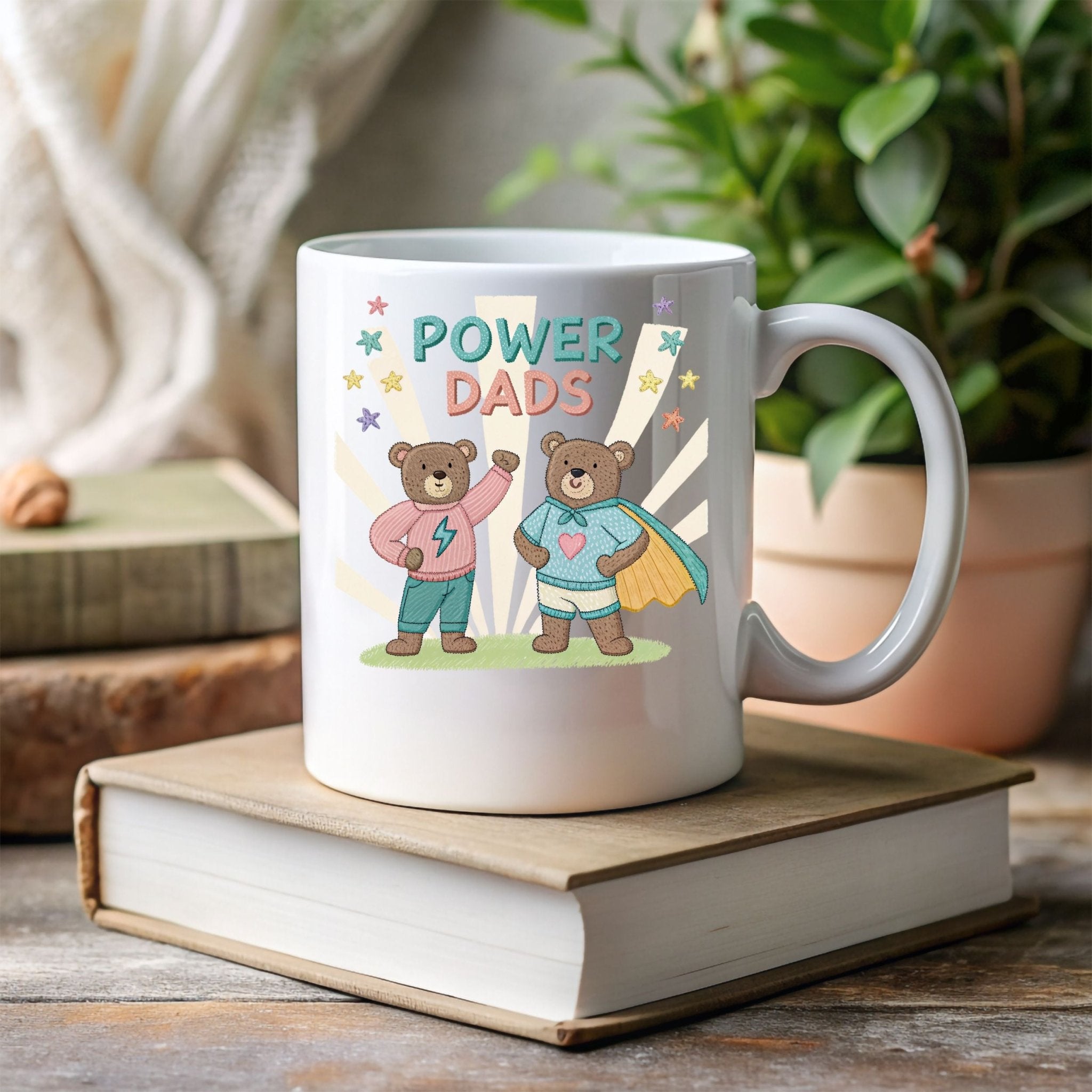Gay Fathers Day Mug, Power Dads 11 oz Ceramic Mug - Craig Michael Design