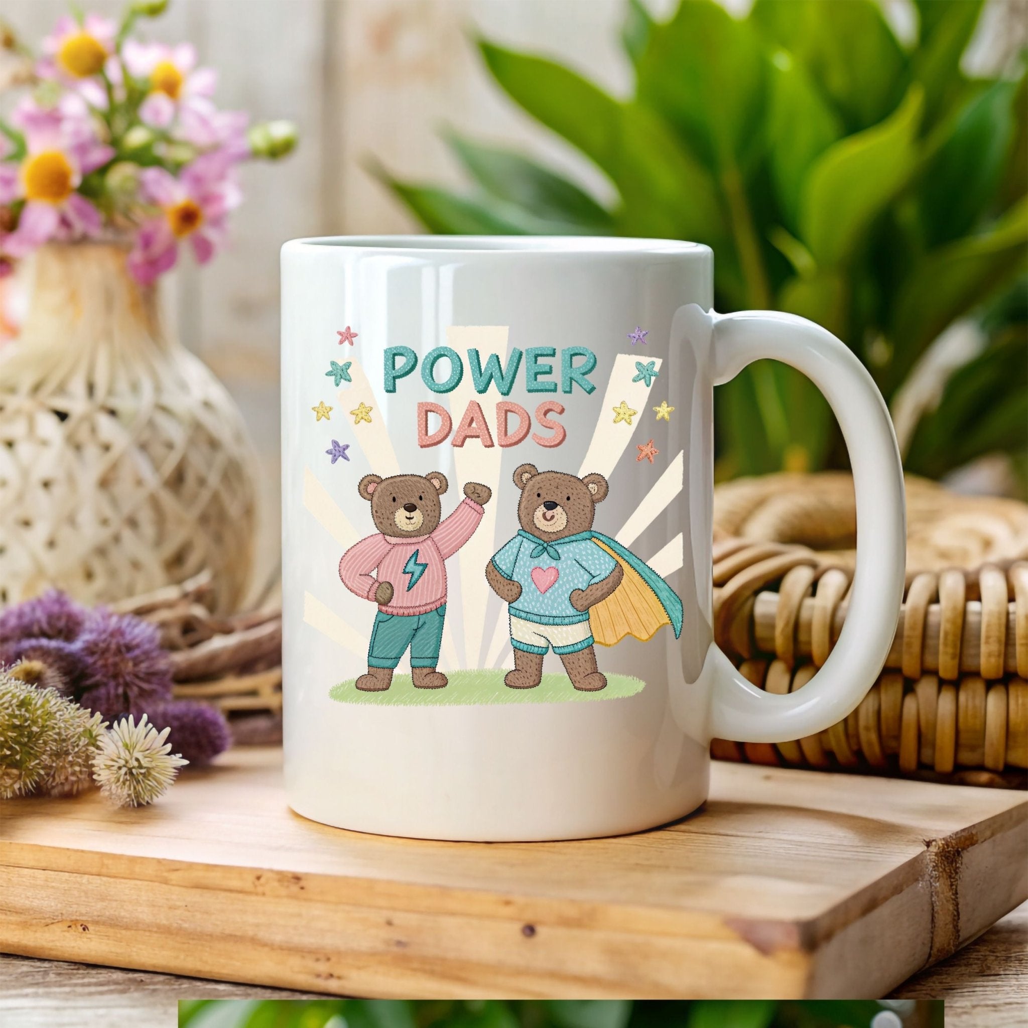 Gay Fathers Day Mug, Power Dads 11 oz Ceramic Mug - Craig Michael Design
