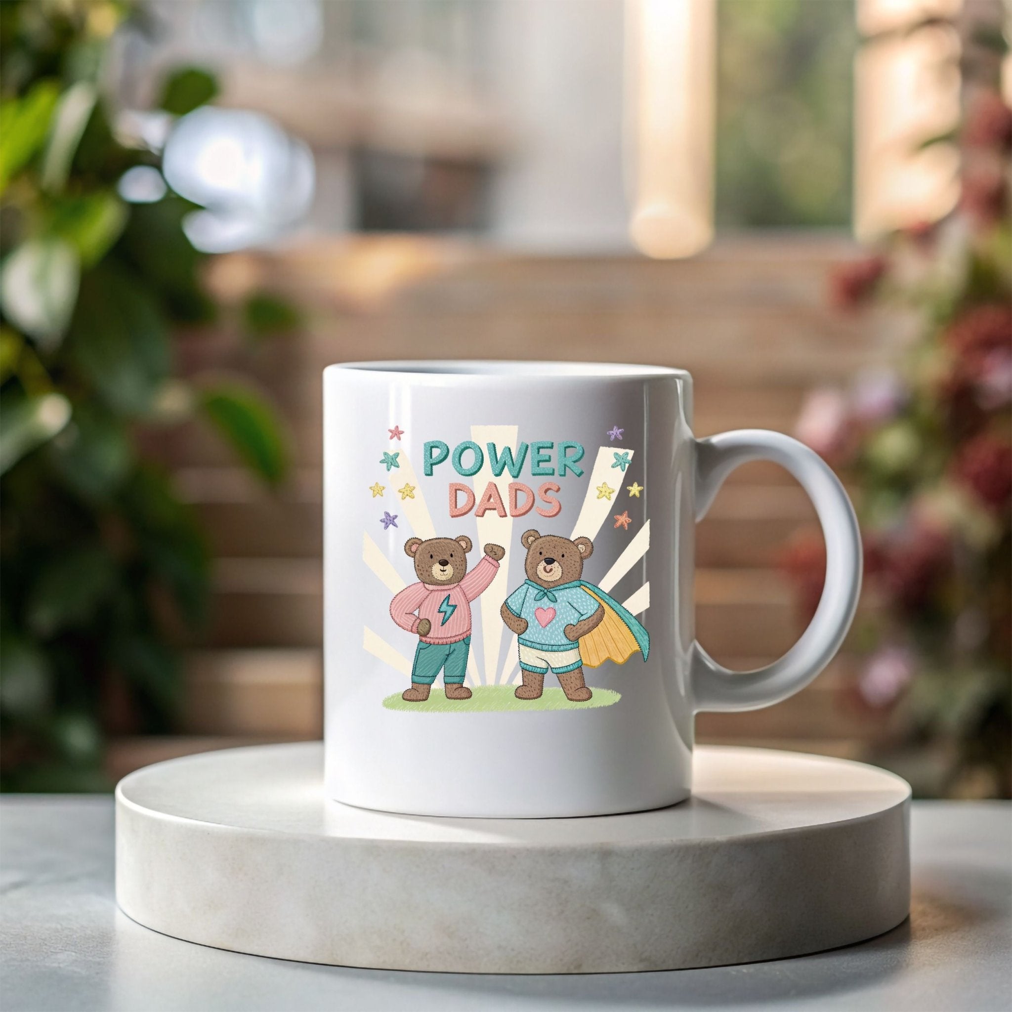 Gay Fathers Day Mug, Power Dads 11 oz Ceramic Mug - Craig Michael Design