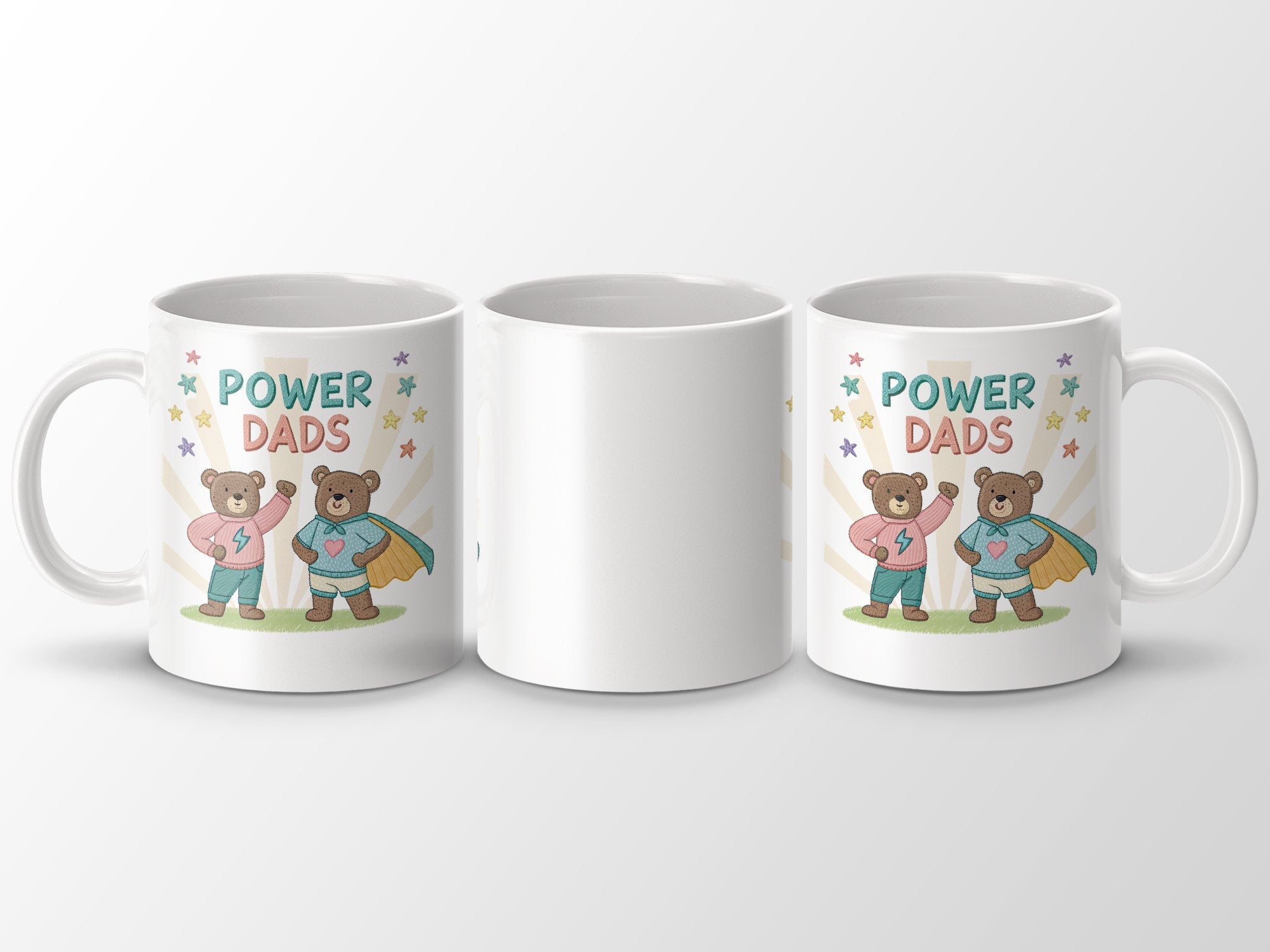 Gay Fathers Day Mug, Power Dads 11 oz Ceramic Mug - Craig Michael Design