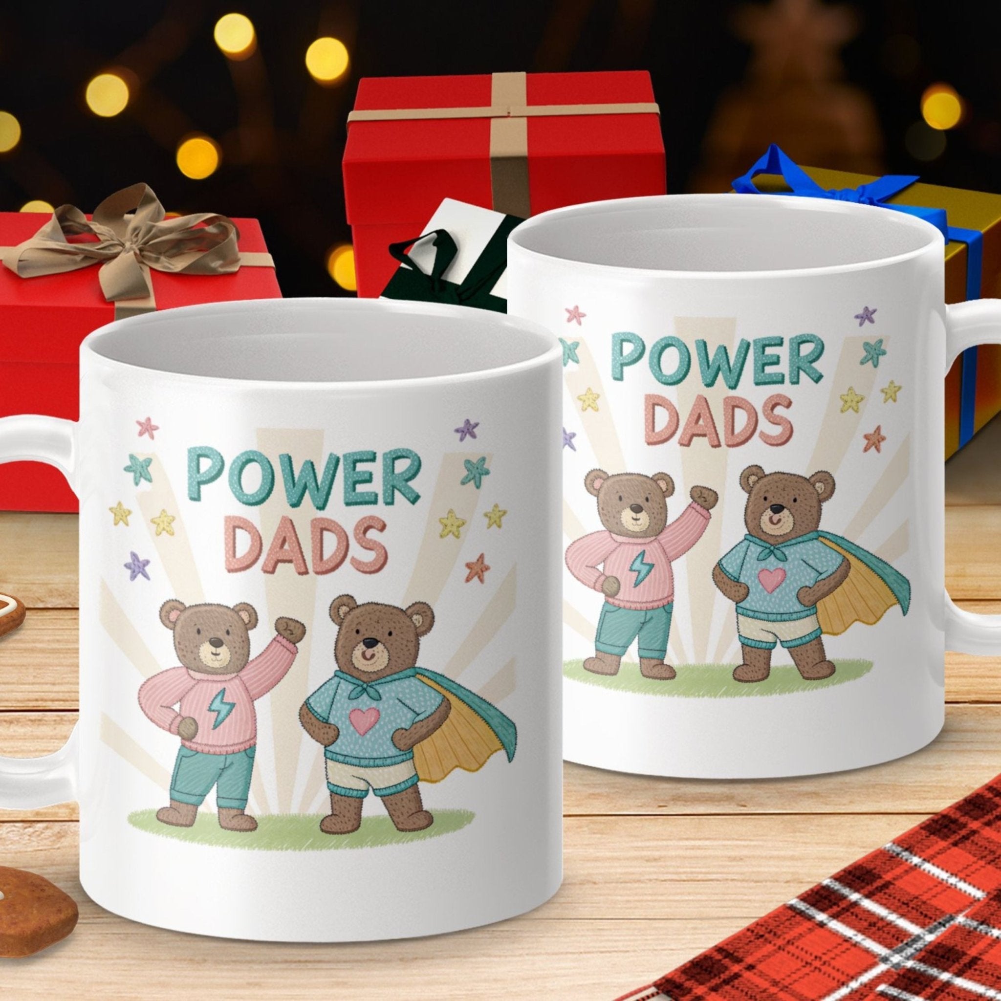 Gay Fathers Day Mug, Power Dads 11 oz Ceramic Mug - Craig Michael Design