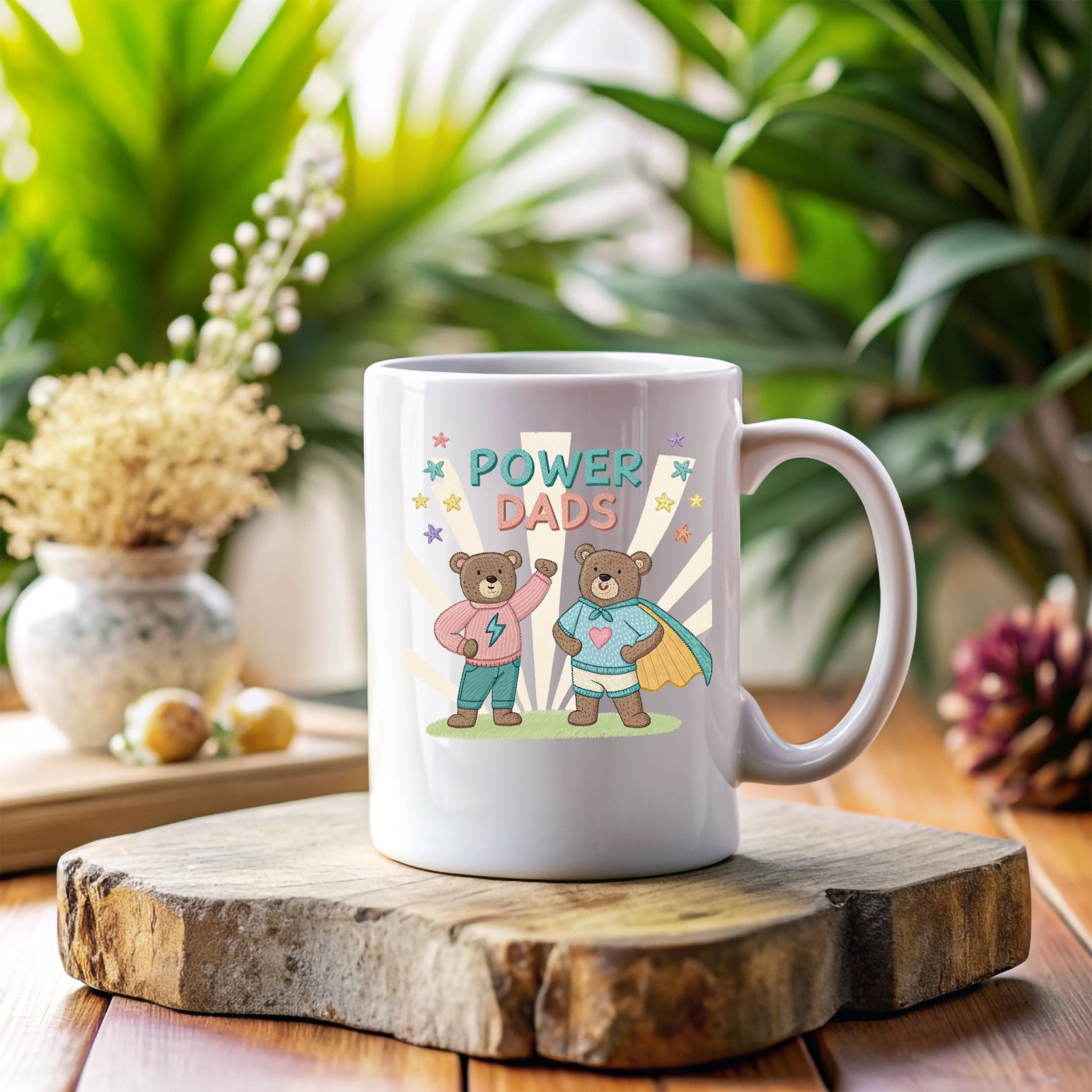 Gay Fathers Day Mug, Power Dads 11 oz Ceramic Mug - Craig Michael Design