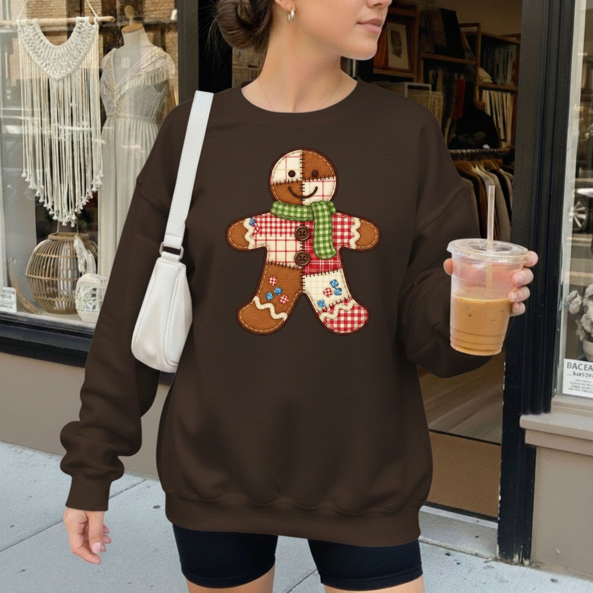 Gingerbread Sweatshirt – Patchwork Holiday Edition - Craig Michael Design