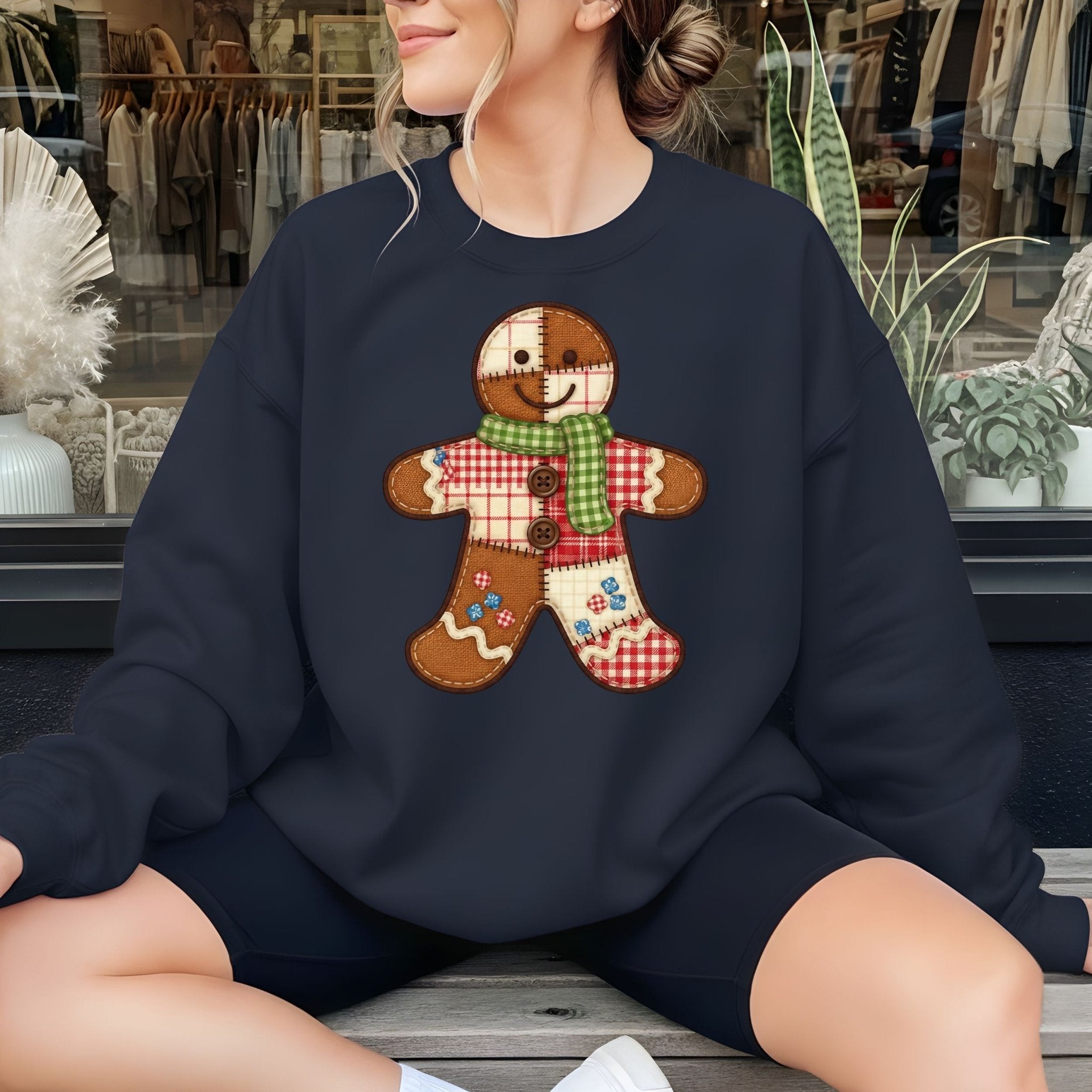 Gingerbread Sweatshirt – Patchwork Holiday Edition - Craig Michael Design