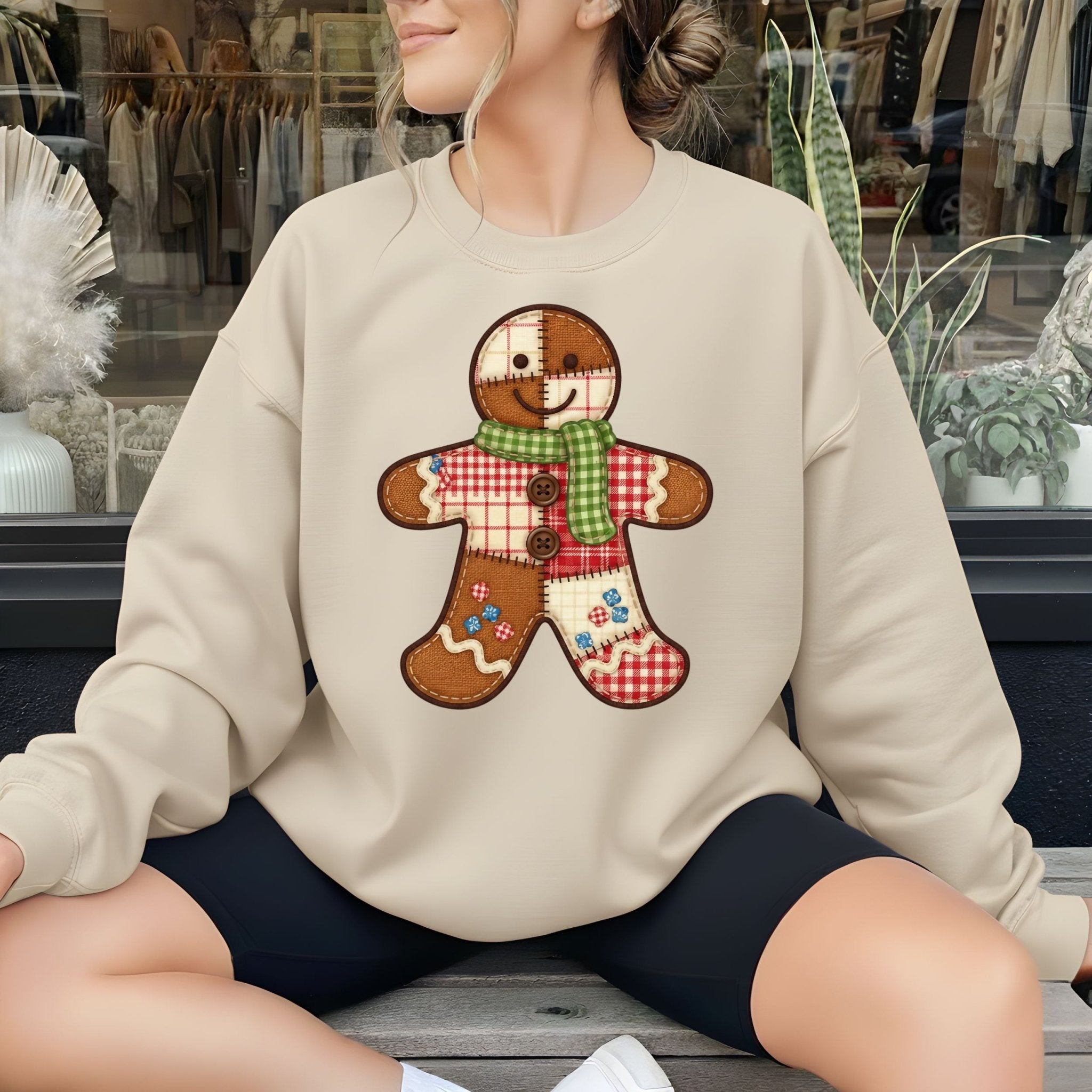 Gingerbread Sweatshirt – Patchwork Holiday Edition - Craig Michael Design