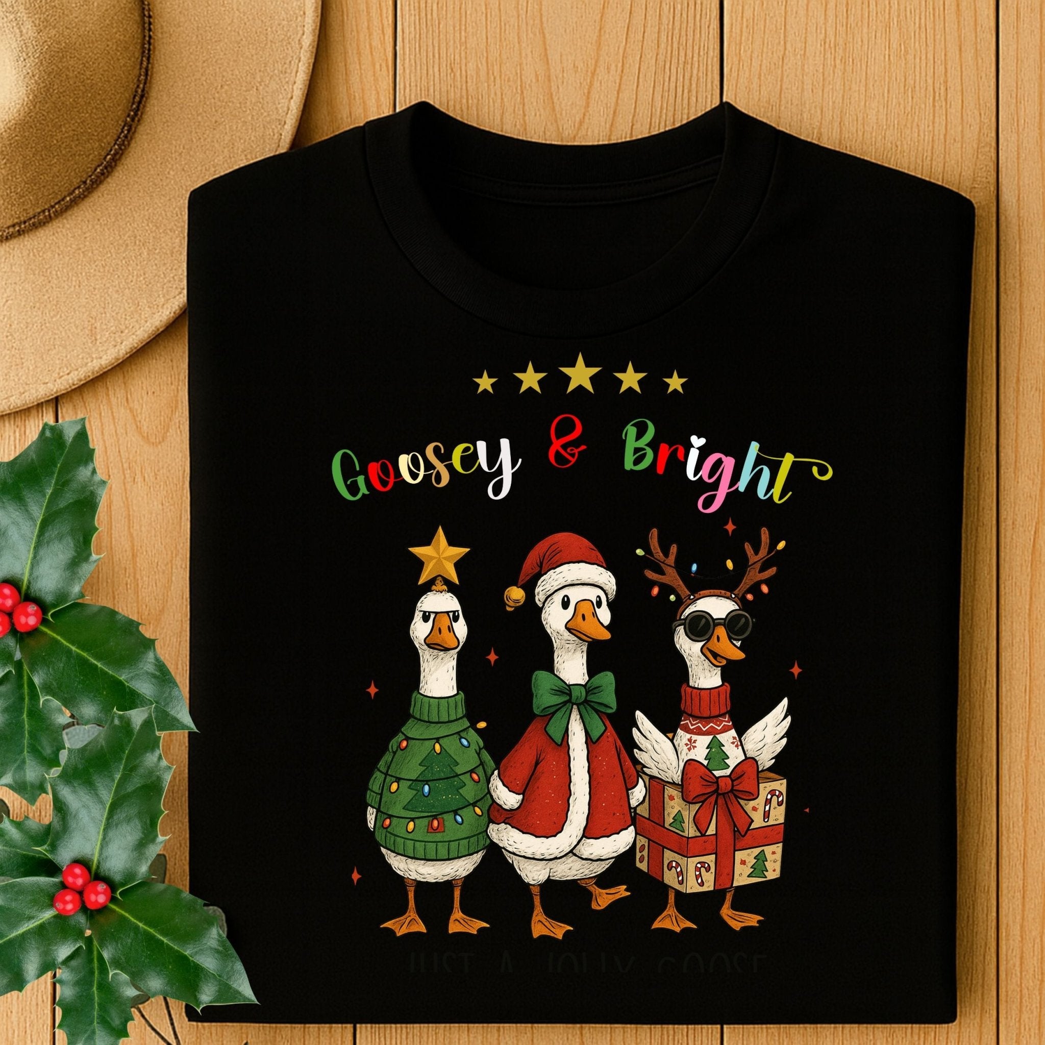 Goosey and Bright Christmas Shirt, Funny Holiday T-Shirt - Craig Michael Design