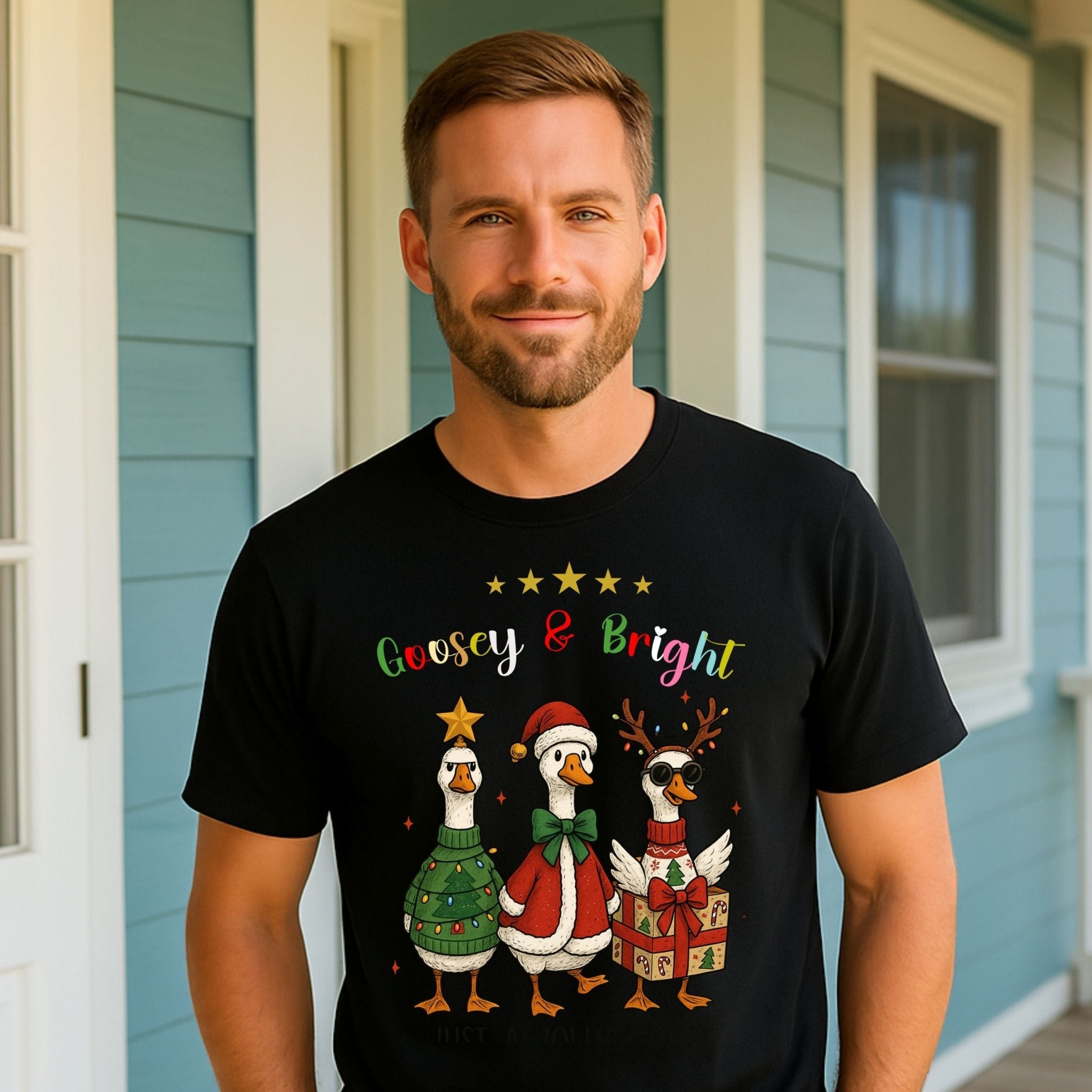 Goosey and Bright Christmas Shirt, Funny Holiday T-Shirt - Craig Michael Design
