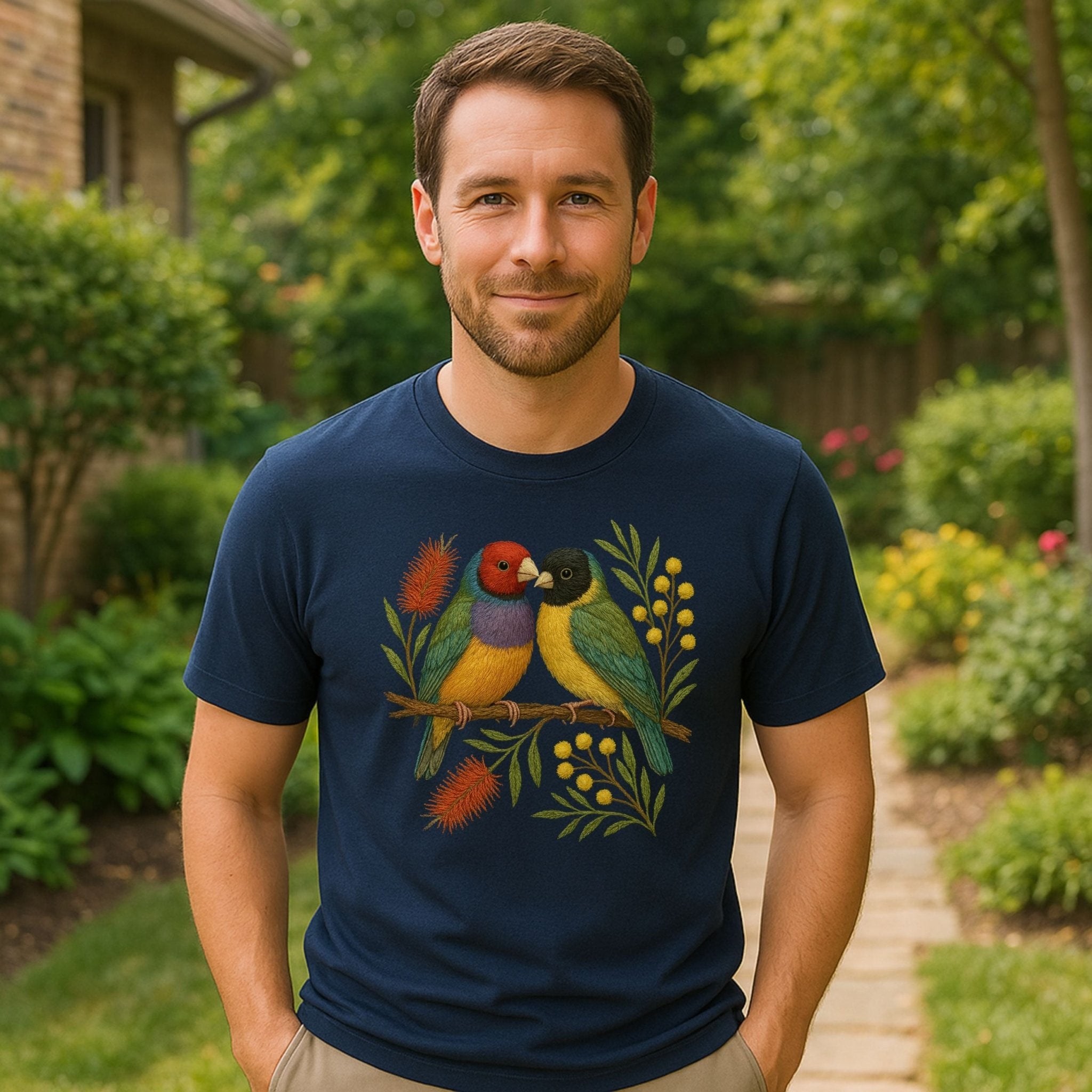 Gouldian Finch T-Shirt – Australian Native Bird Collection - Craig Michael Design