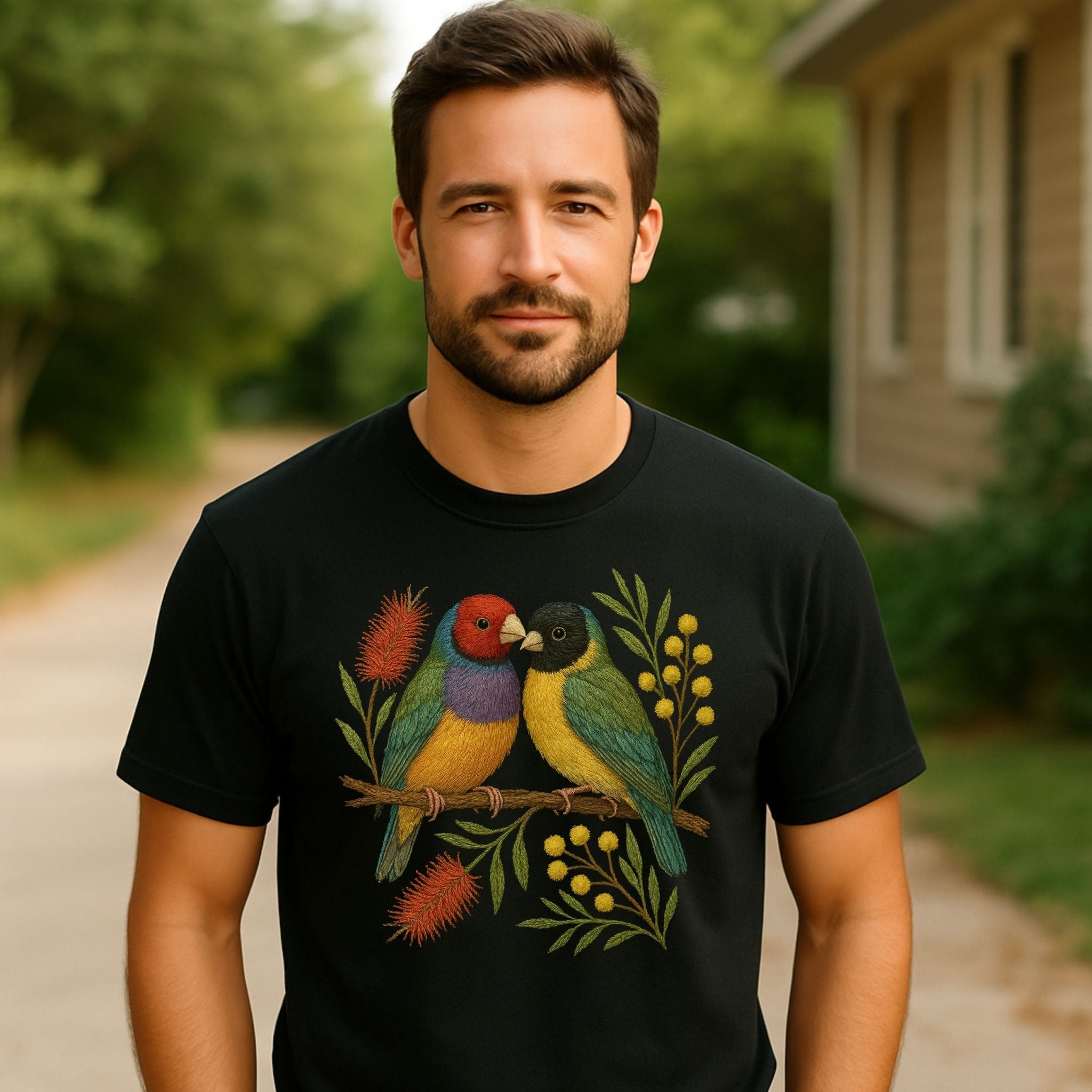 Gouldian Finch T-Shirt – Australian Native Bird Collection - Craig Michael Design