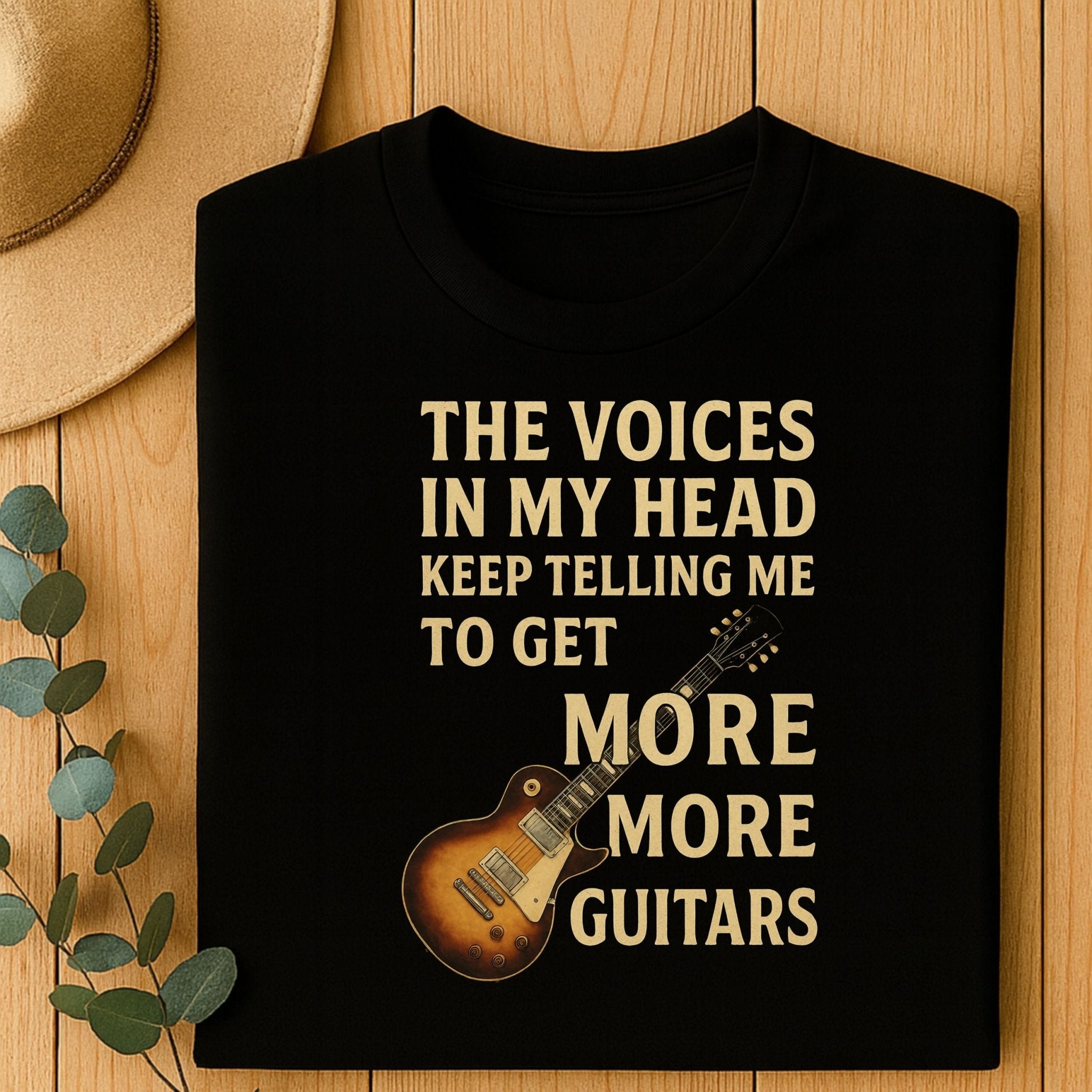 Guitar Lover T-Shirt, The Voices in My Head Keep Telling Me to Get More Guitars Tee, Funny Musician Shirt, Guitarist & Music Student Gift - Craig Michael Design