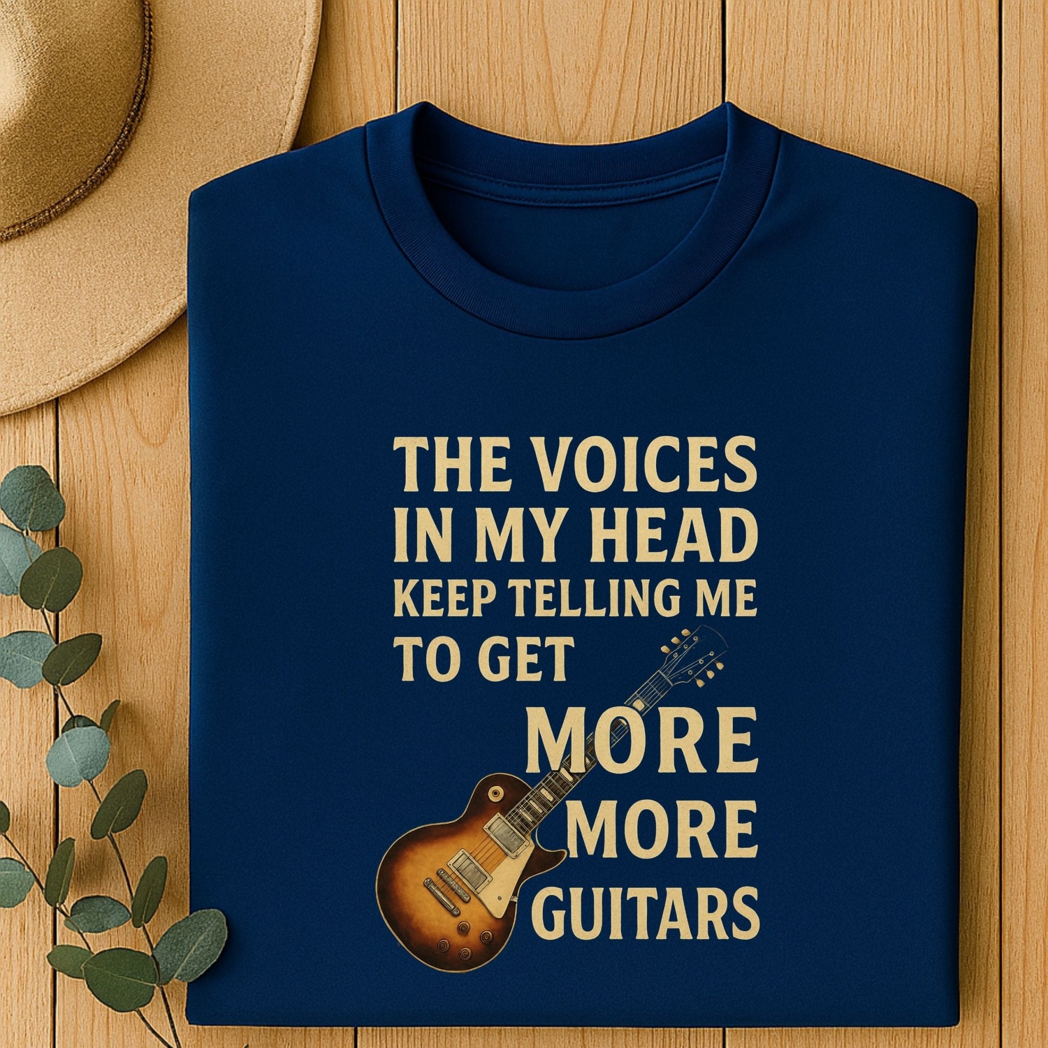 Guitar Lover T-Shirt, The Voices in My Head Keep Telling Me to Get More Guitars Tee, Funny Musician Shirt, Guitarist & Music Student Gift - Craig Michael Design
