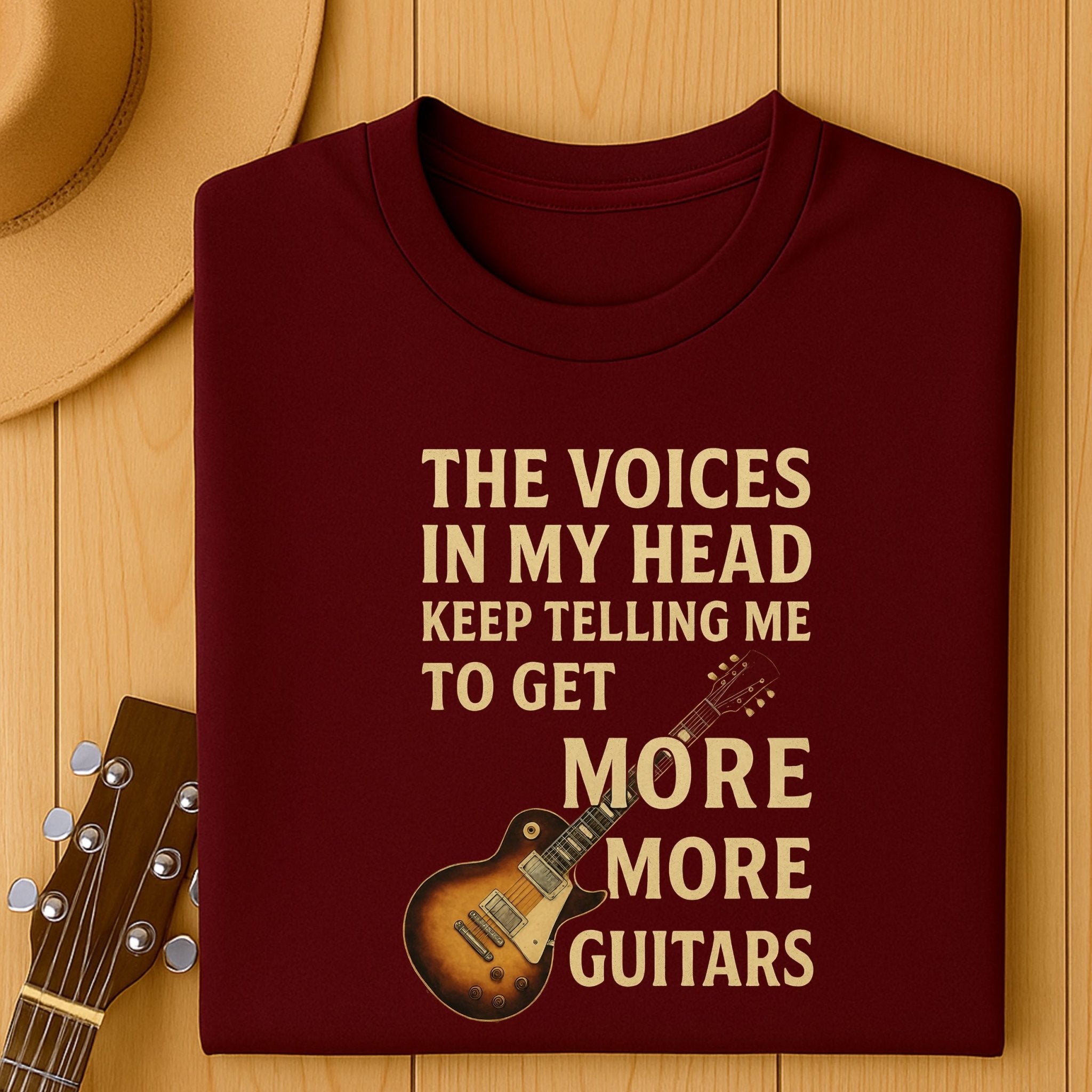 Guitar Lover T-Shirt, The Voices in My Head Keep Telling Me to Get More Guitars Tee, Funny Musician Shirt, Guitarist & Music Student Gift - Craig Michael Design