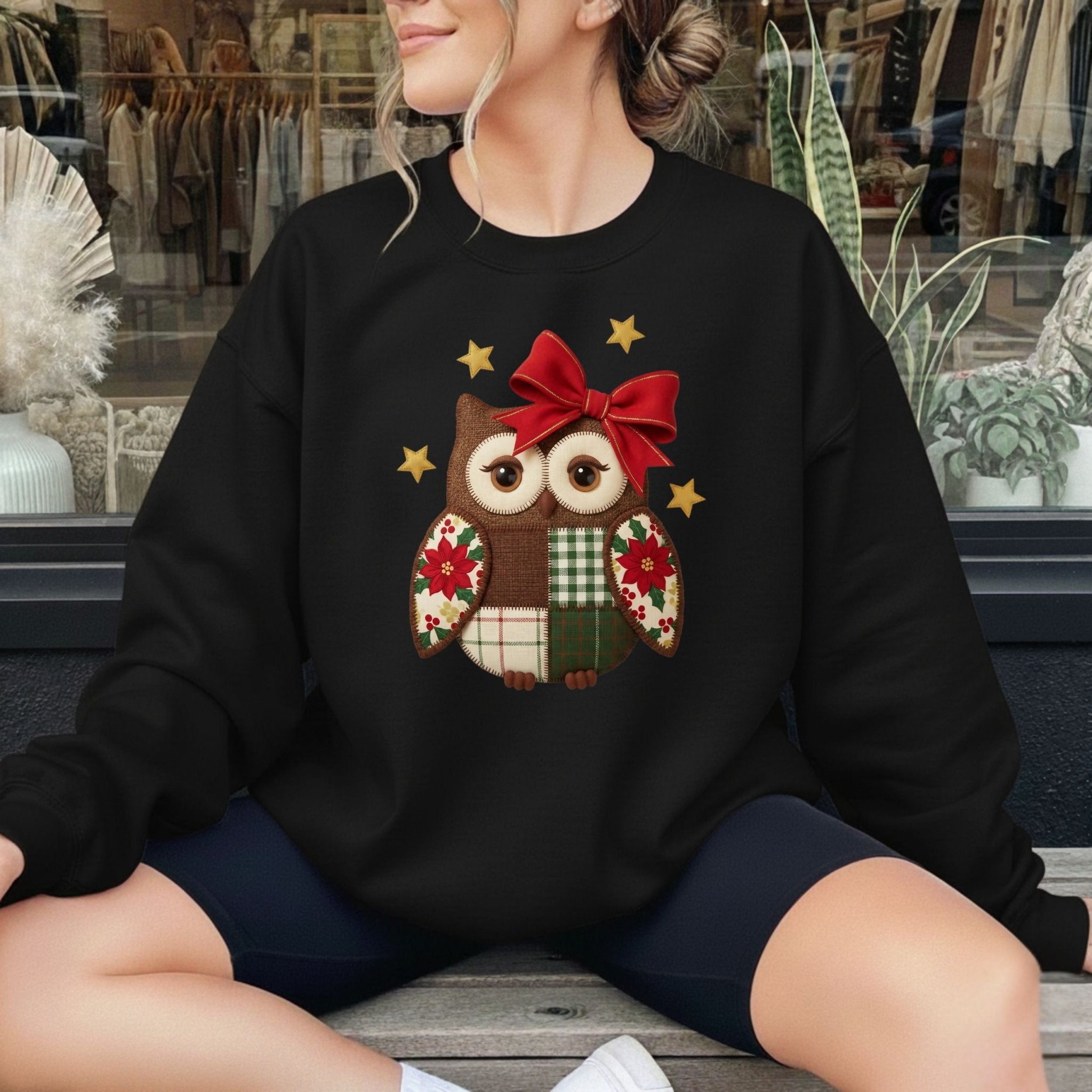 Holiday Owl Sweatshirt – Festive Winter Edition - Craig Michael Design
