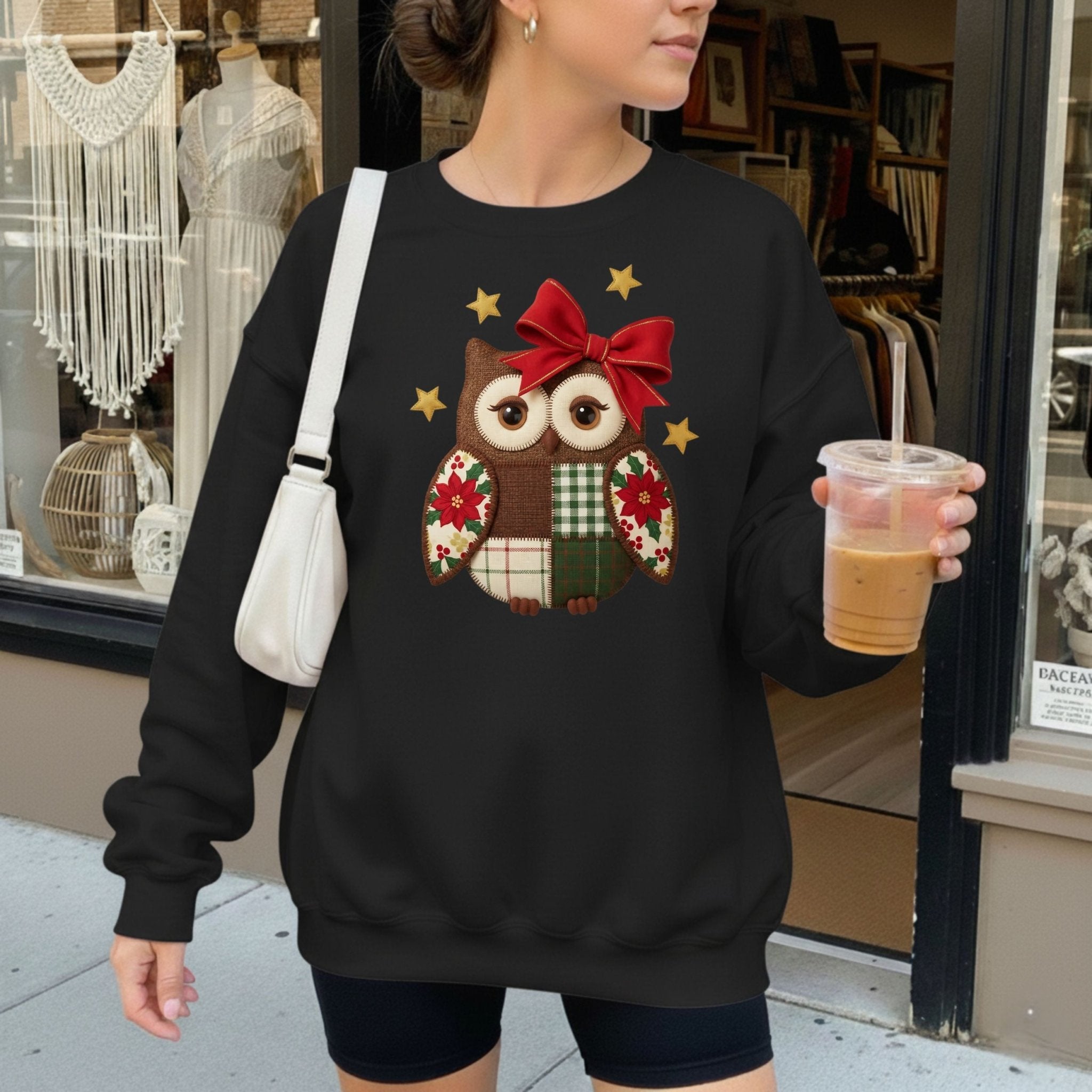 Holiday Owl Sweatshirt – Festive Winter Edition - Craig Michael Design