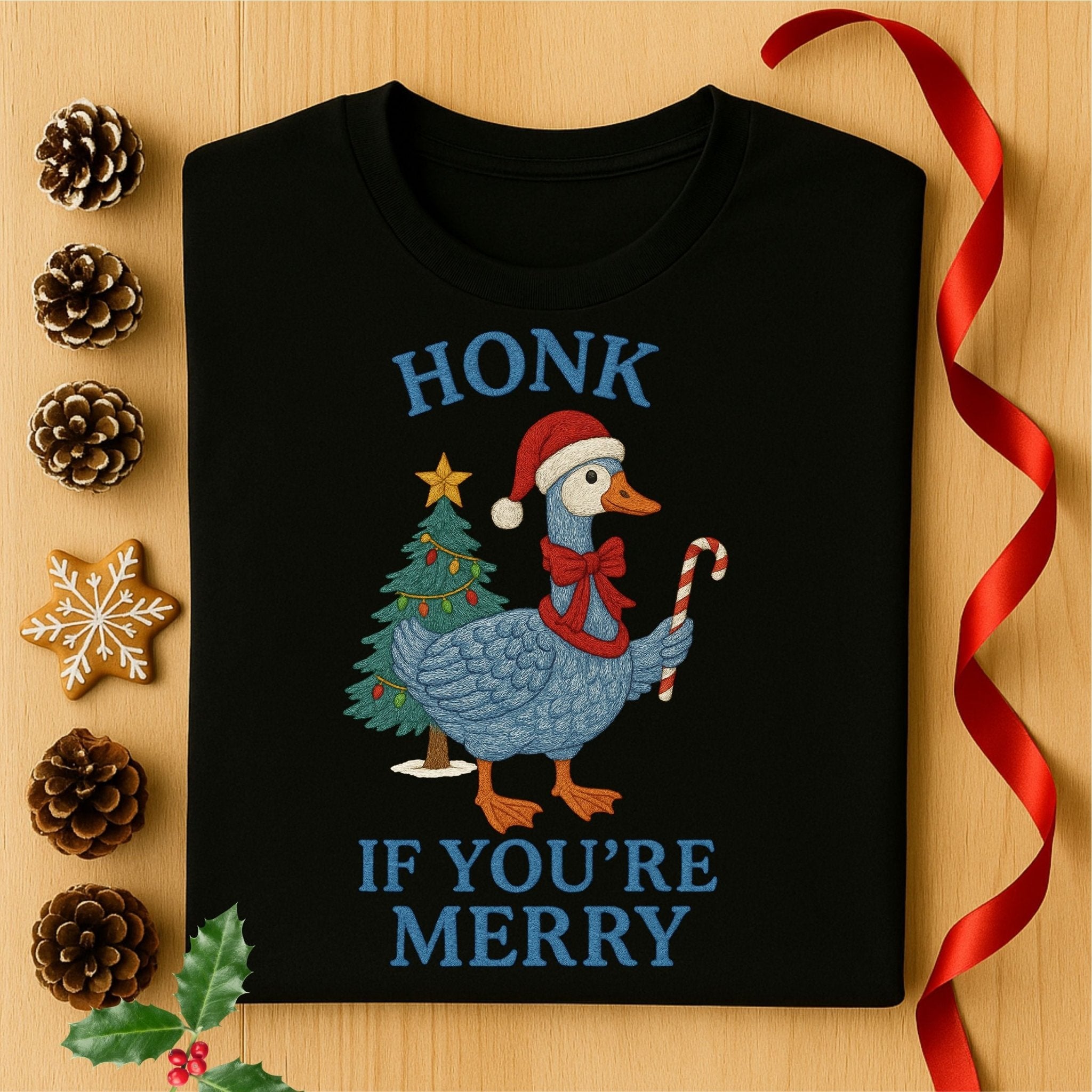 Honk If You’re Merry Christmas Shirt, Funny Goose T-Shirt - Craig Michael Design